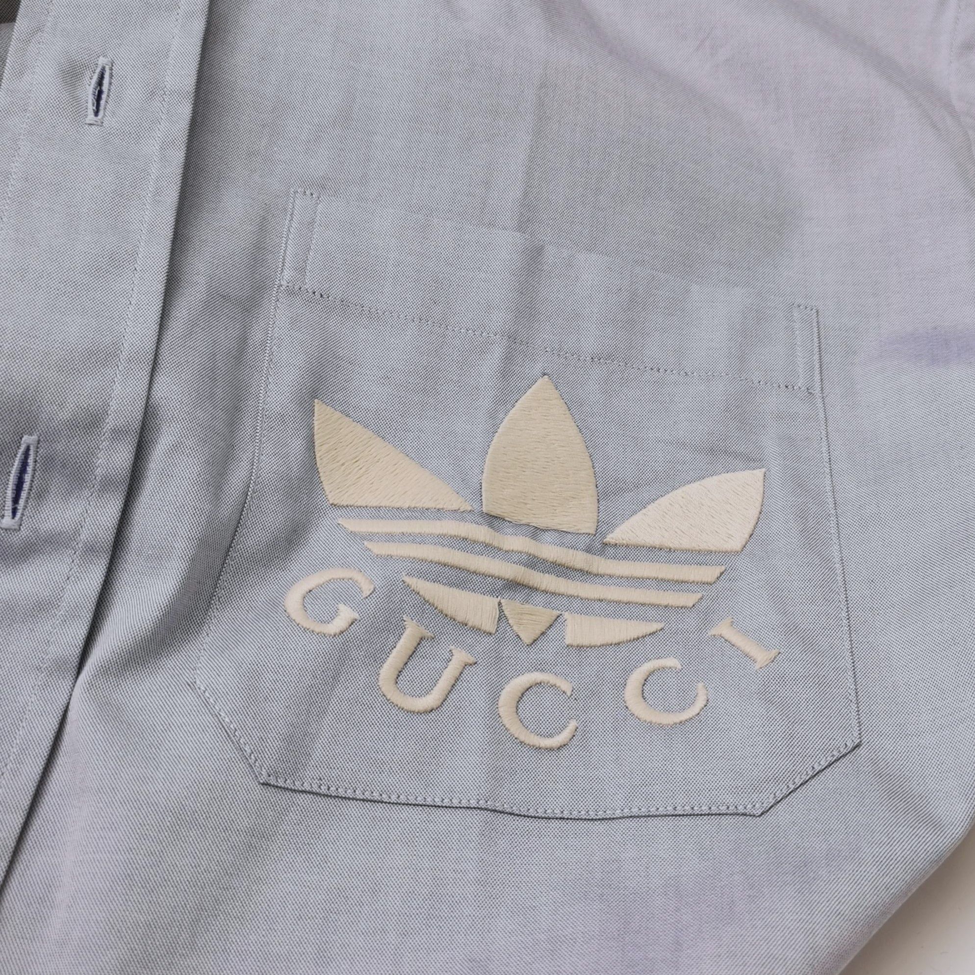 Gucci Gucci x Adidas Cotton Logo Button-Down Shirt Size US S / EU 44-46 / 1 - 5 Thumbnail