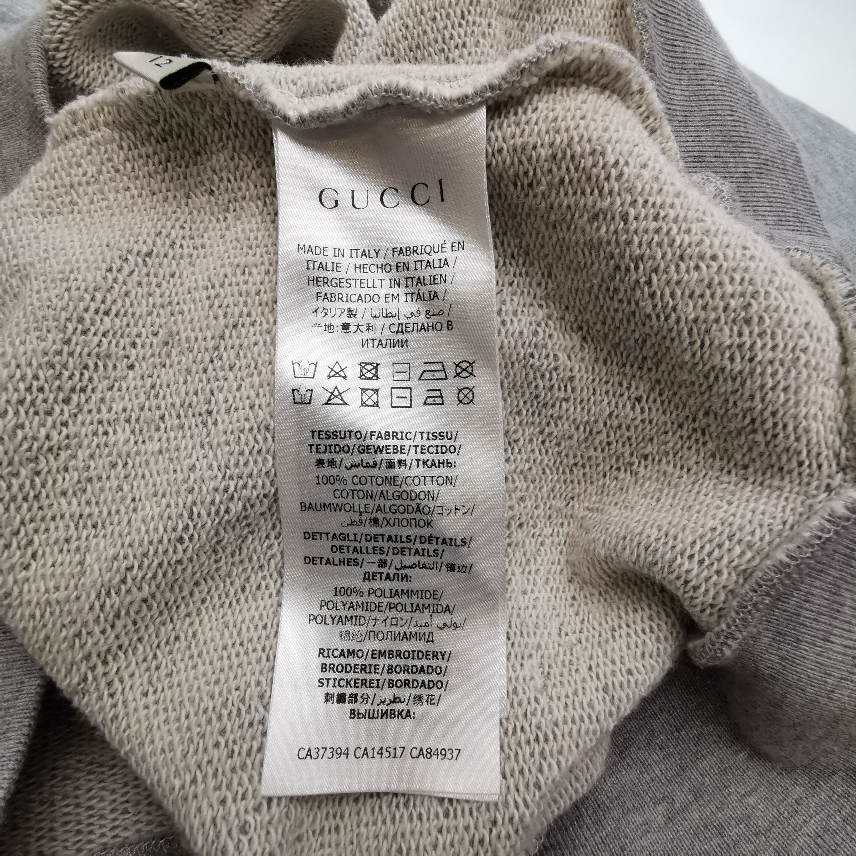 Gucci Gucci x Adidas Gray Logo Hoodie S Size US XXS / EU 40 - 12 Thumbnail