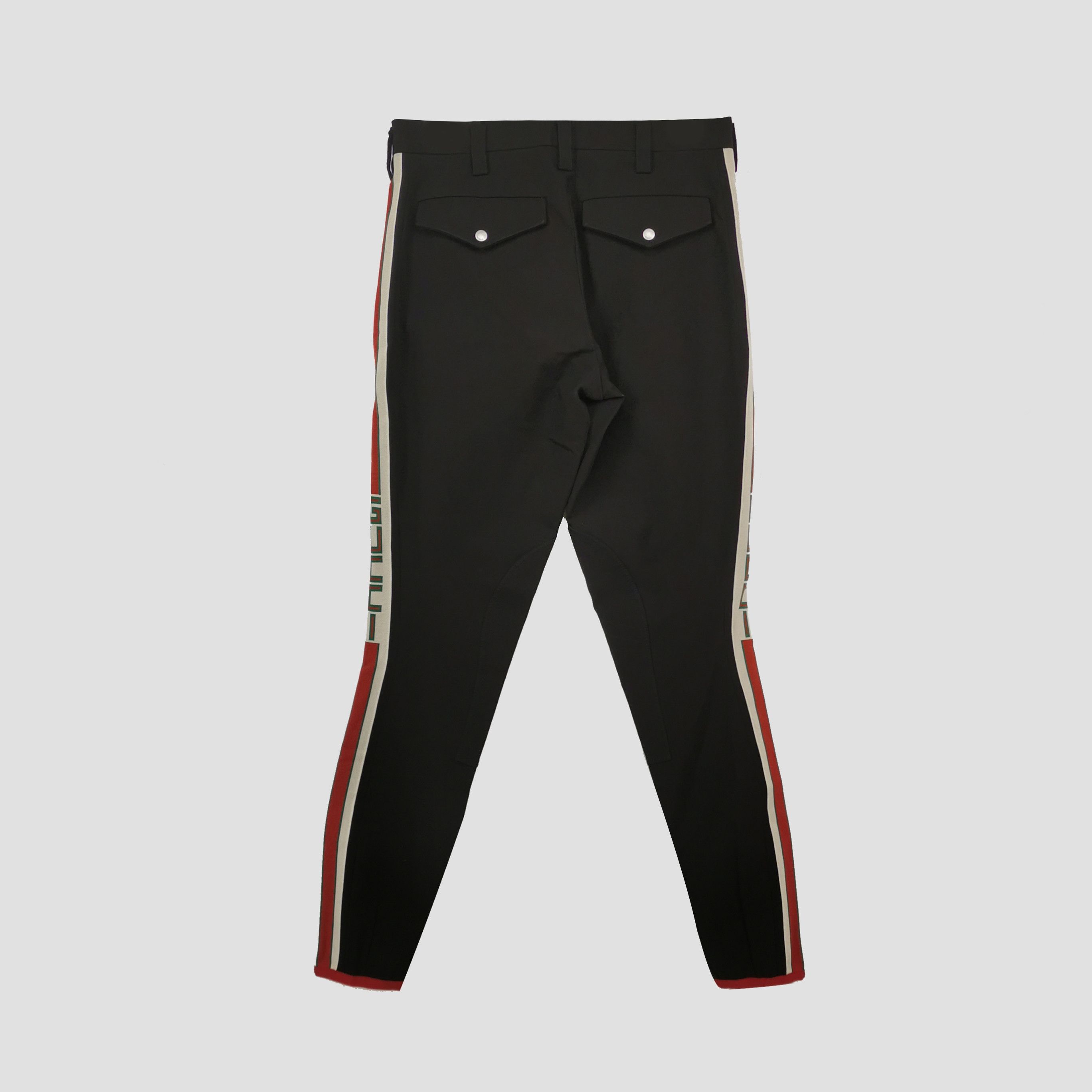 Gucci Black Striped Side Zip Tailored Pants XL Size US 28 / EU 44 - 4 Thumbnail