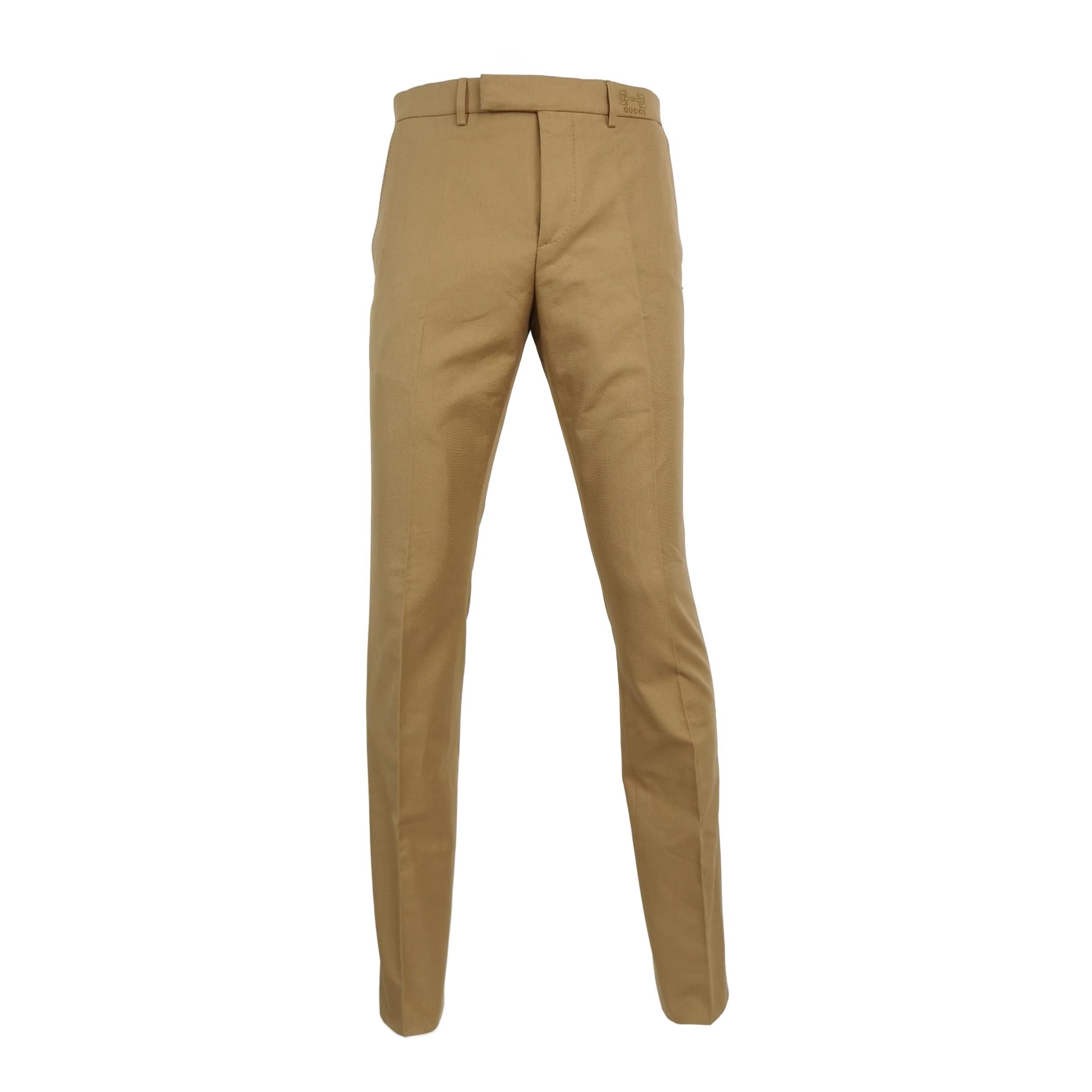 Gucci Gucci Beige Logo Waistband Tailored Pants M Size US 30 / EU 46 - 2 Thumbnail