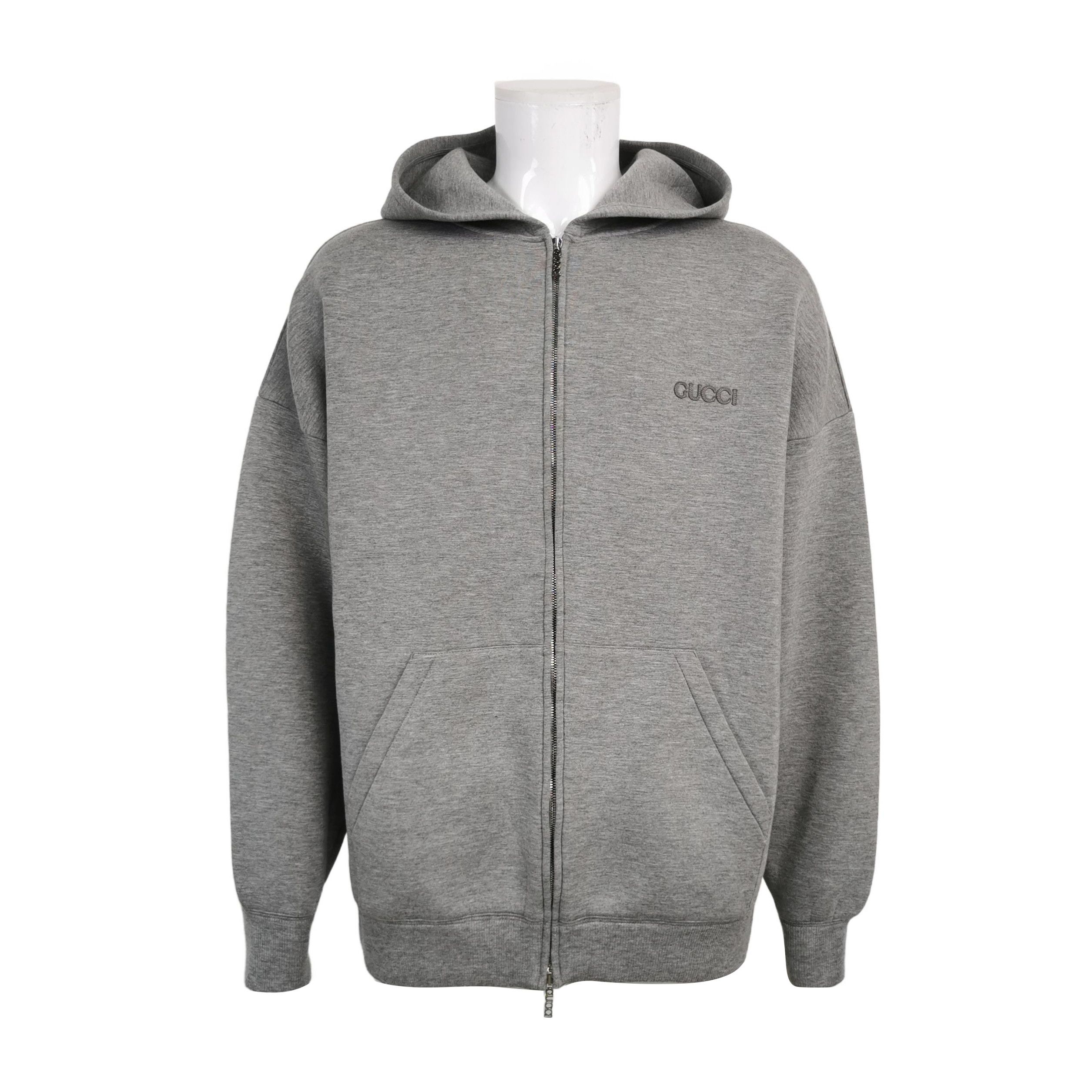 Gucci Gucci Kids 10Y Gray Zip-Up Logo Hoodie Size US M / EU 48-50 / 2 - 2 Thumbnail