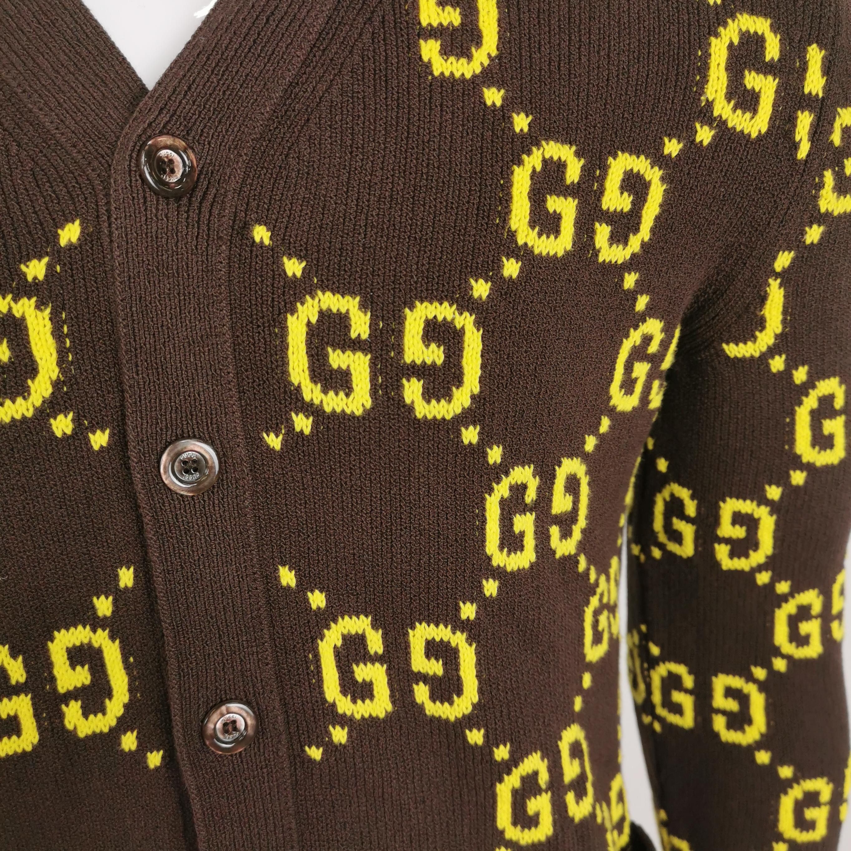 Gucci Gucci XS V-Neck Monogram Cotton Cardigan Size US XS / EU 42 / 0 - 5 Thumbnail