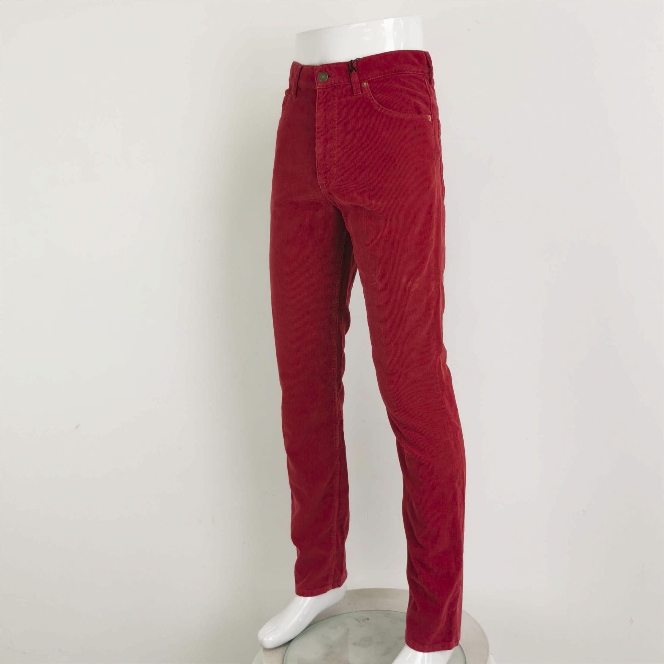 Gucci Gucci Men's Logo Cotton Red Pants 29 Size US 29 - 3 Thumbnail