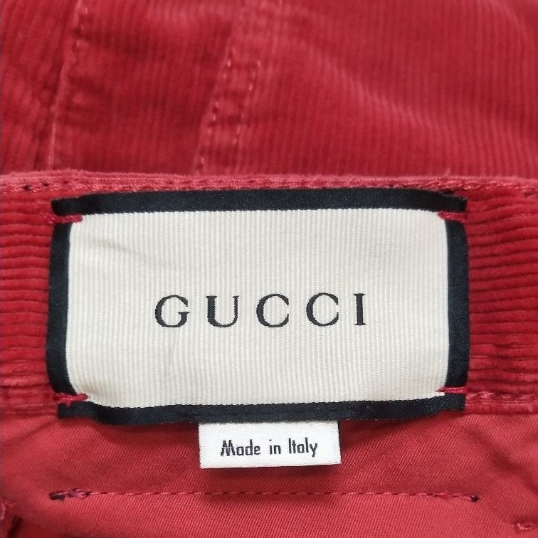 Gucci Gucci Men's Logo Cotton Red Pants 29 Size US 29 - 13 Thumbnail