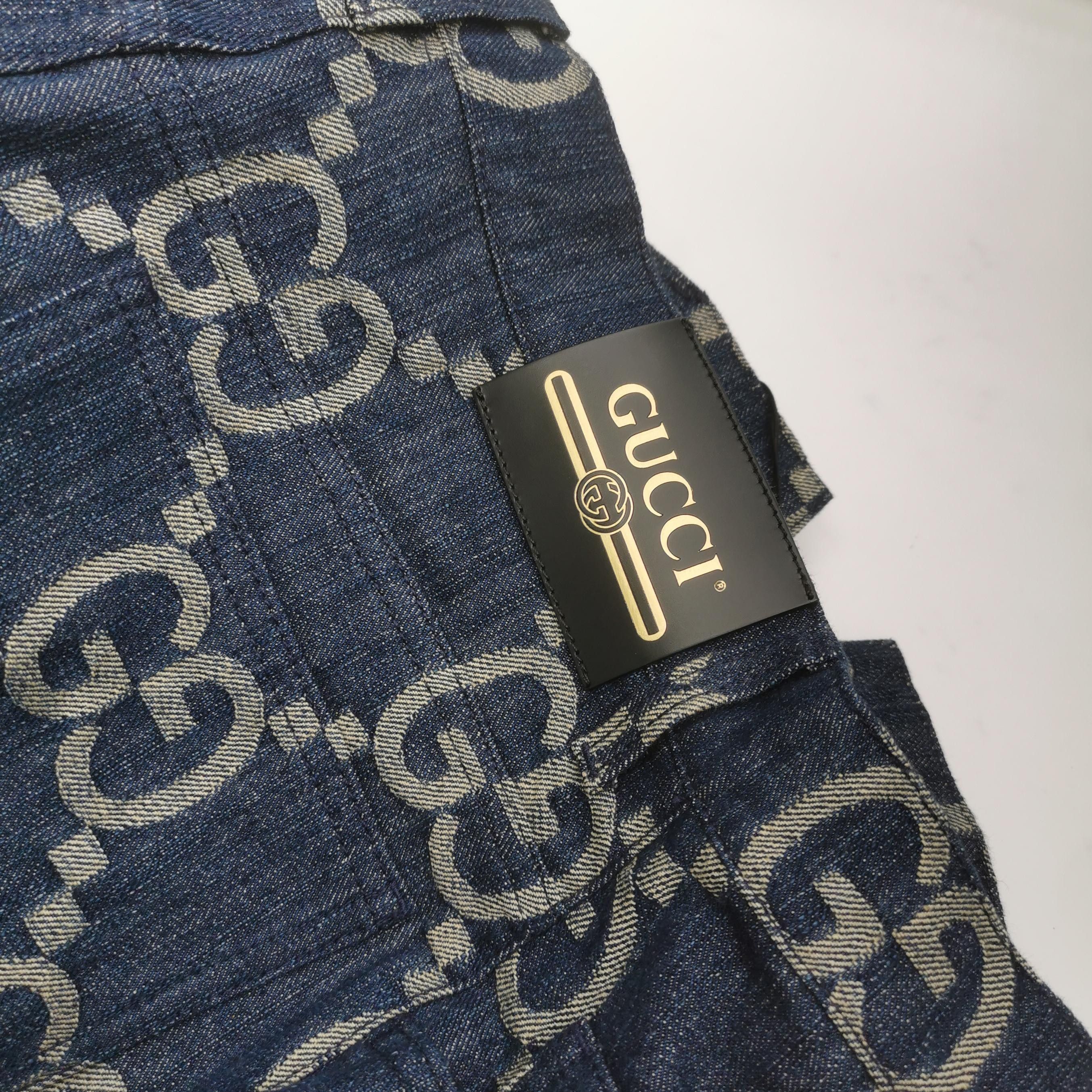 Gucci Gucci Double G Monogram Cotton Shorts XS Size US 31 - 7 Thumbnail