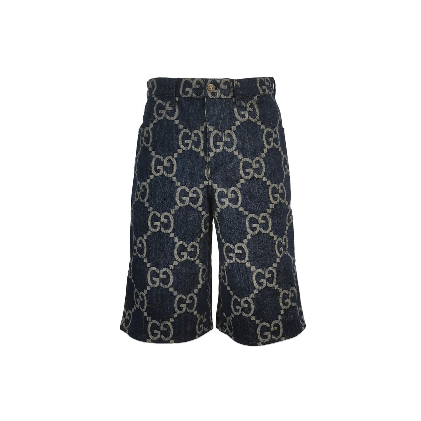 Gucci Gucci Double G Monogram Cotton Shorts XS Size US 31 - 2 Thumbnail