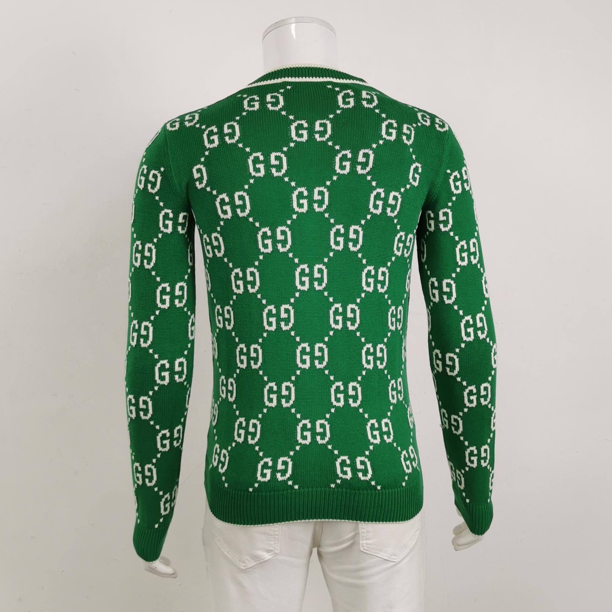 Gucci Gucci Green GG Pattern Button Cardigan Size US XS / EU 42 / 0 - 3 Thumbnail