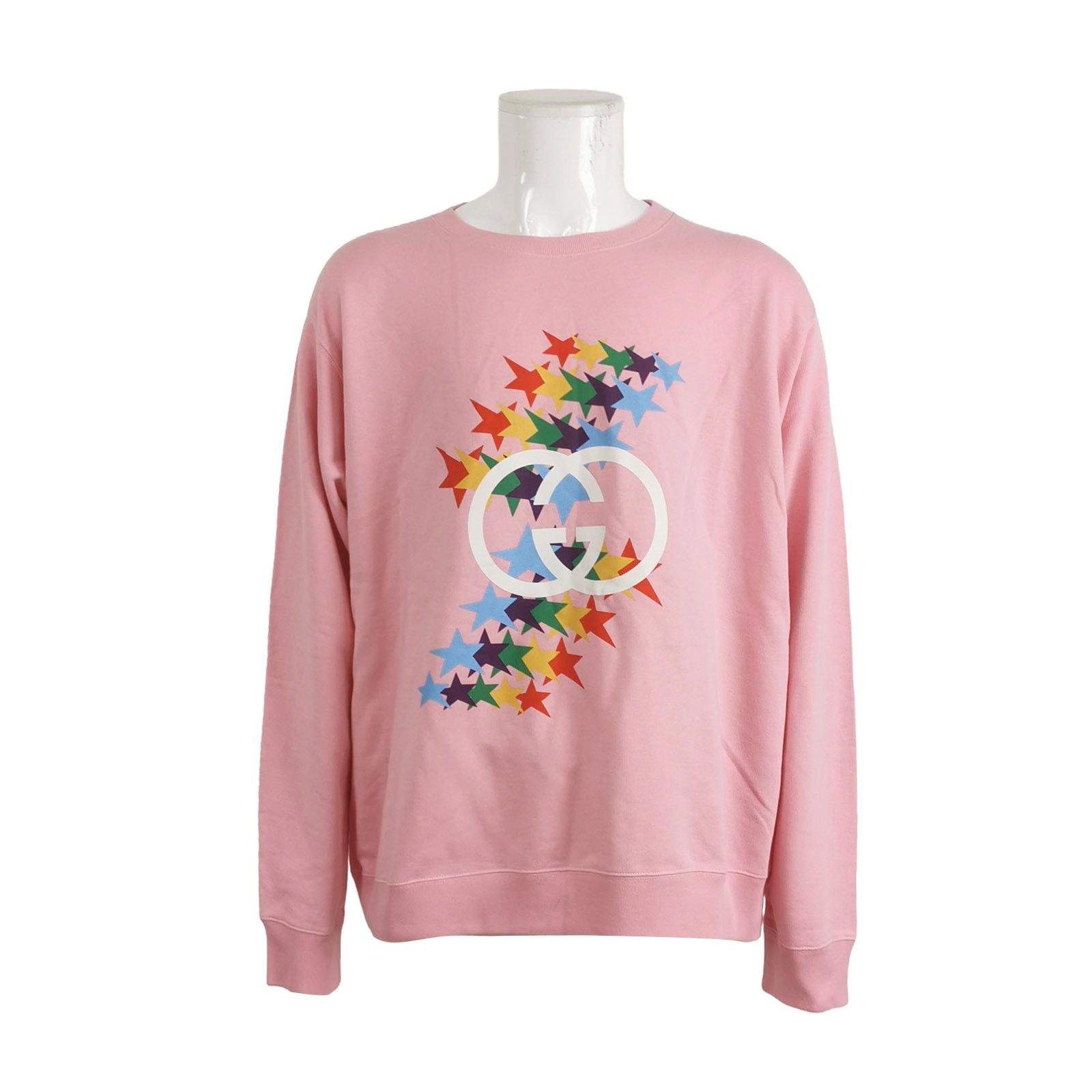 Gucci Gucci Pink Rainbow Stars Double G Crewneck Sweatshirt XXL Size US XXL / EU 58 / 5 - 2 Thumbnail