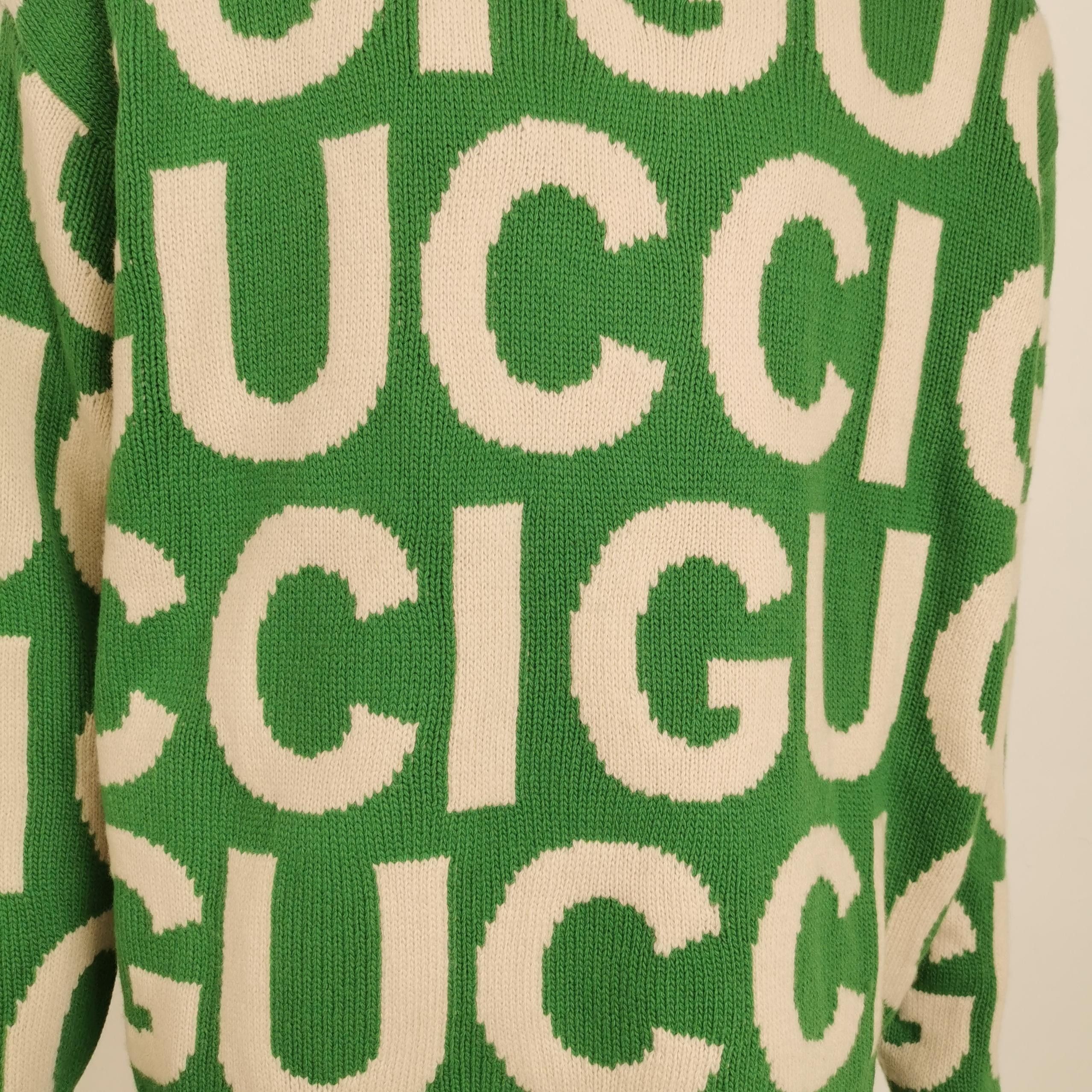Gucci Gucci Wool Letter Logo Crewneck Sweater XL Size US XL / EU 56 / 4 - 5 Thumbnail