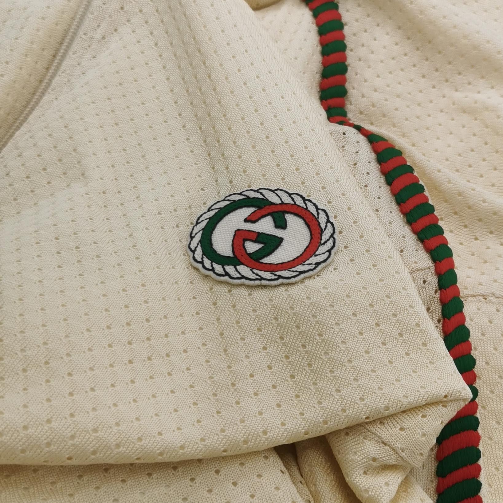 Gucci Gucci Beige Wool-Silk Blend Zip Jacket XXL Size US M / EU 48-50 / 2 - 5 Thumbnail