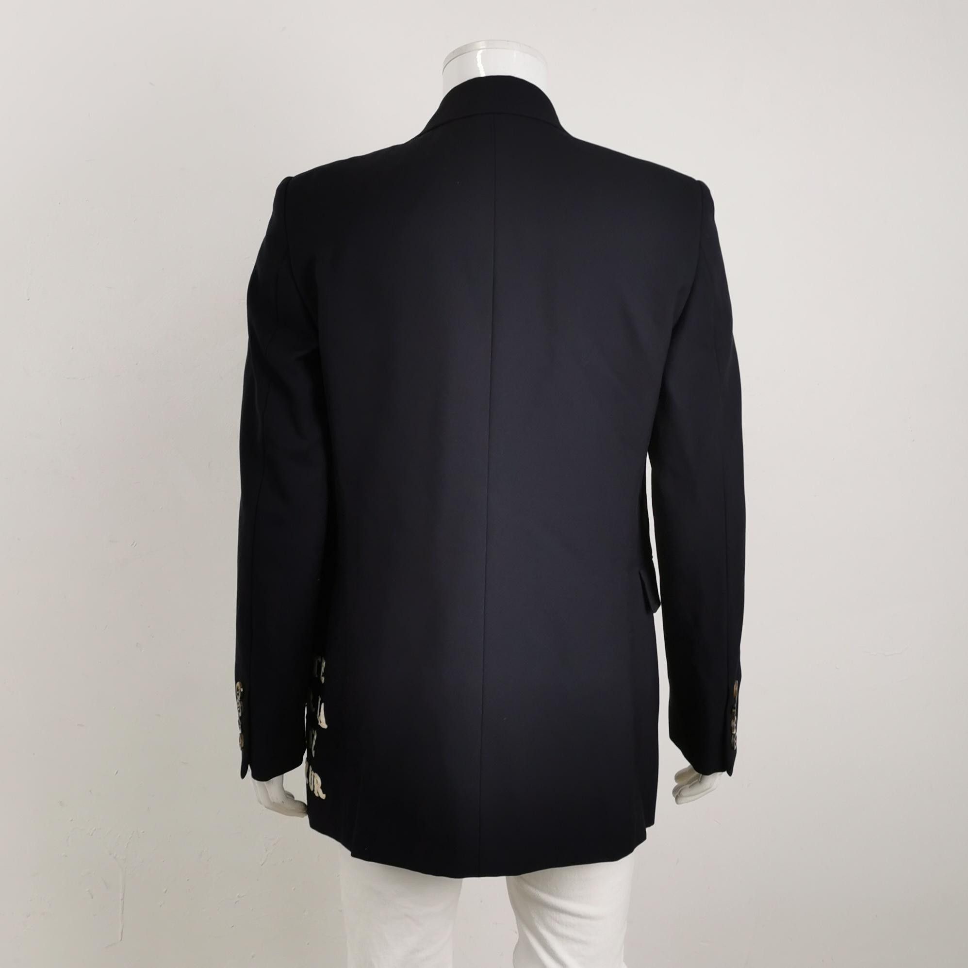 Gucci Gucci Wool Letter Pattern Lapel Coat XXL Size US XXL / EU 58 / 5 - 4 Thumbnail
