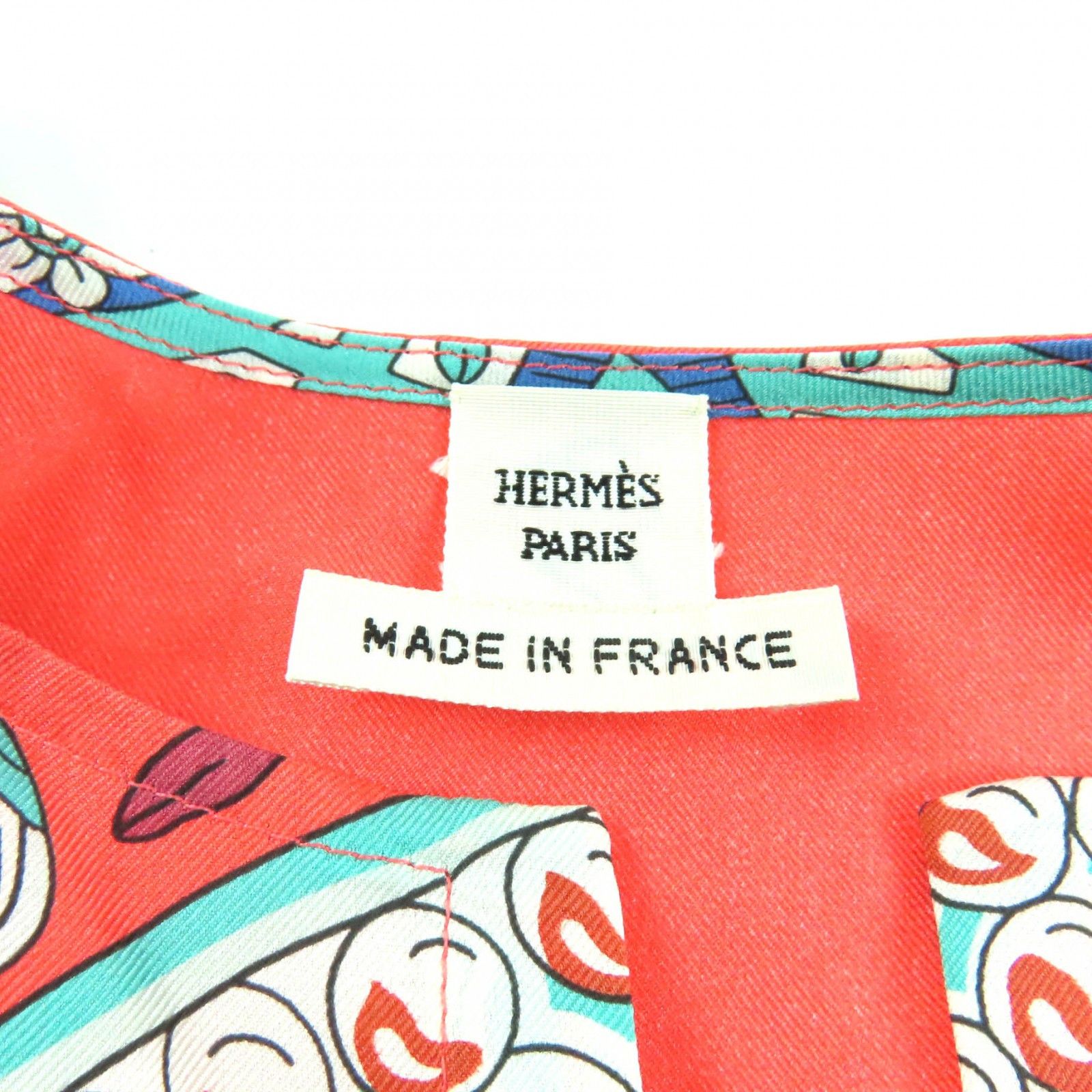 Hermes Hermes Hermès 34 Silk Short Sleeve Shirt Textile Tops DUTY FREE for USA Size ONE SIZE - 6 Thumbnail