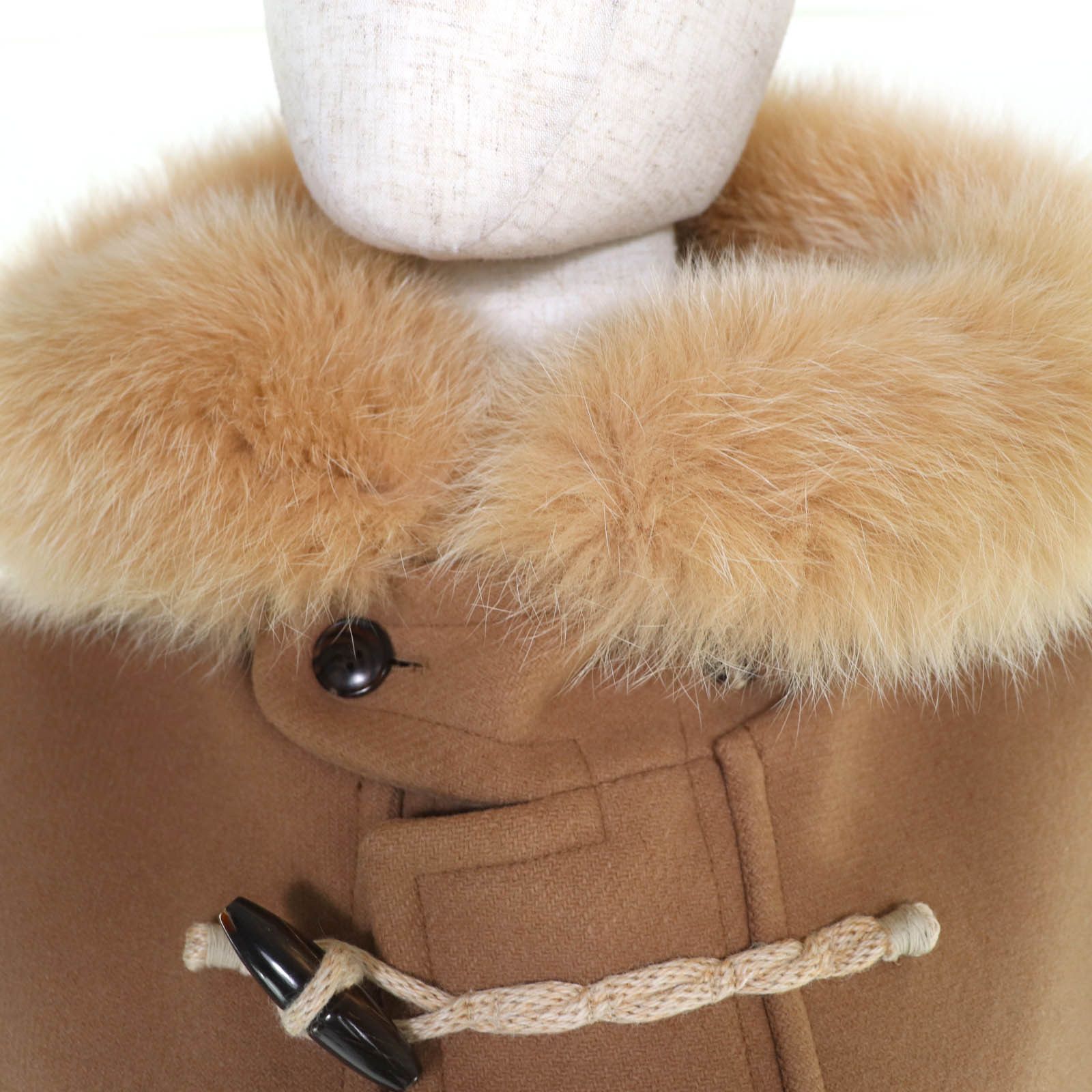 Other Other DRAWER Fox Fur Wool Coat Textile Outerwear DUTY FREE for USA Size ONE SIZE - 4 Thumbnail