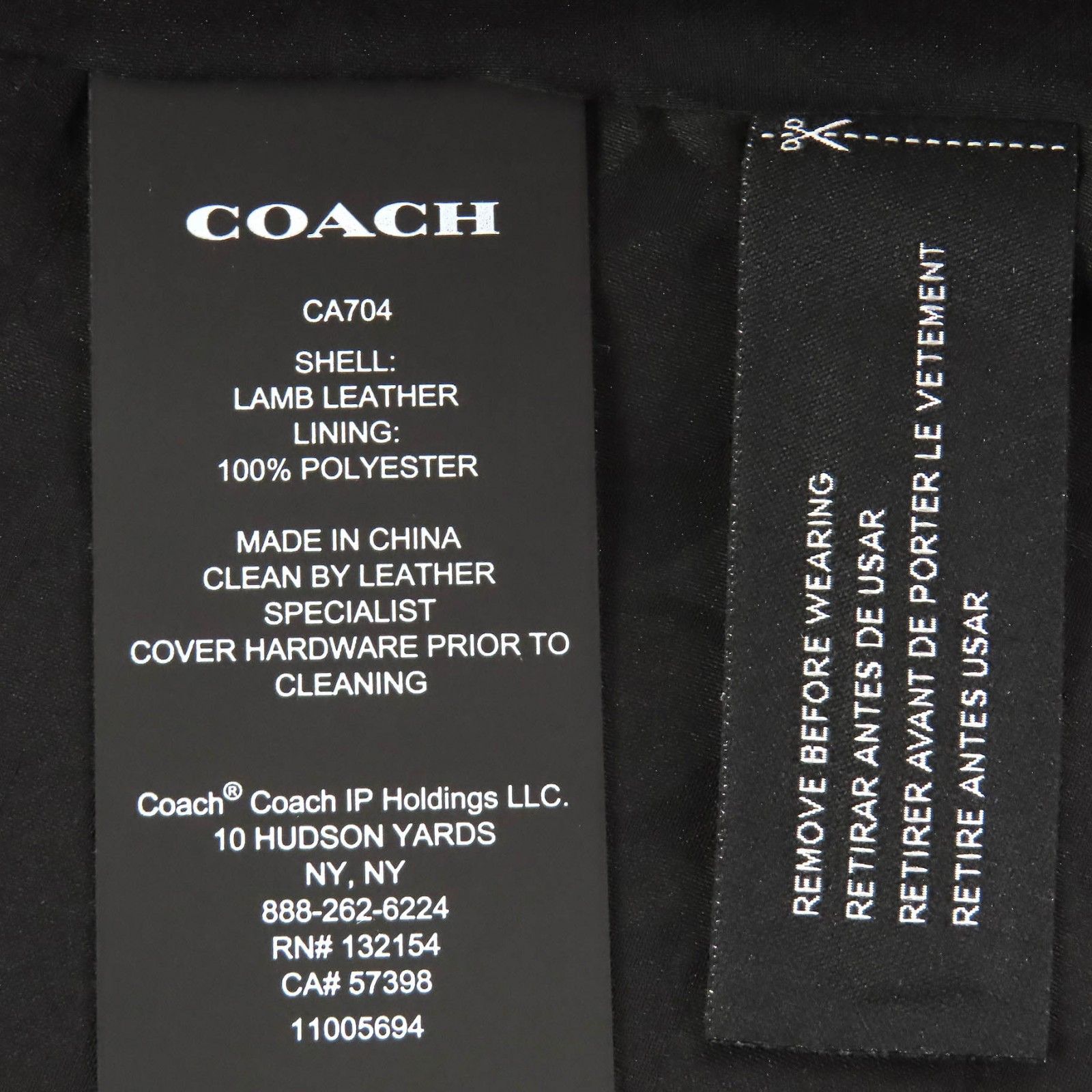 Coach Coach COACH Signature Lamb Leather Jacket Leather Outerwear CA704 DUTY FREE for USA Size ONE SIZE - 9 Thumbnail