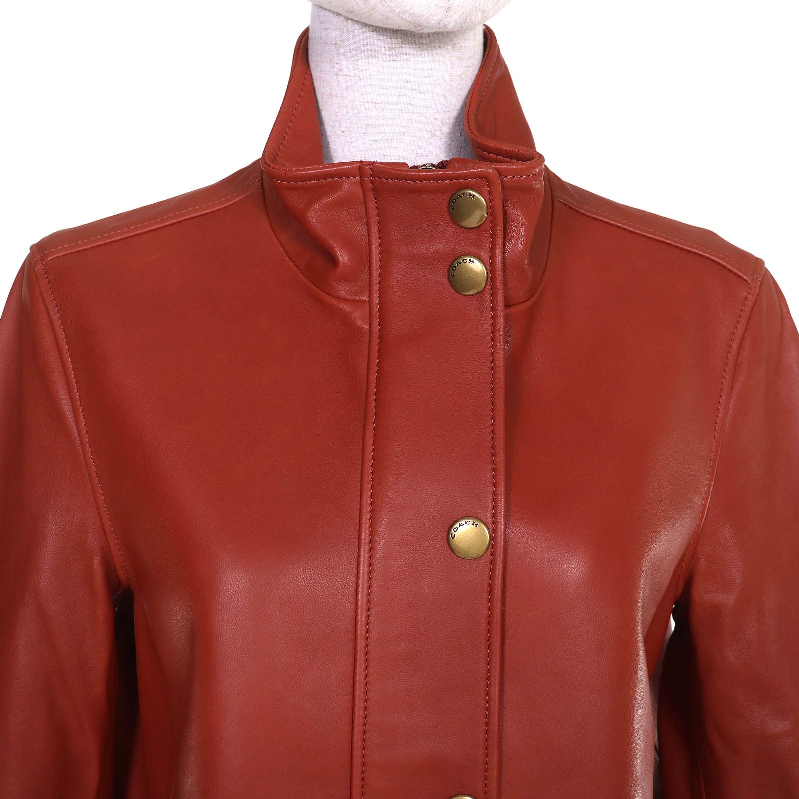 Coach Coach COACH Signature Lamb Leather Jacket Leather Outerwear CA704 DUTY FREE for USA Size ONE SIZE - 4 Thumbnail
