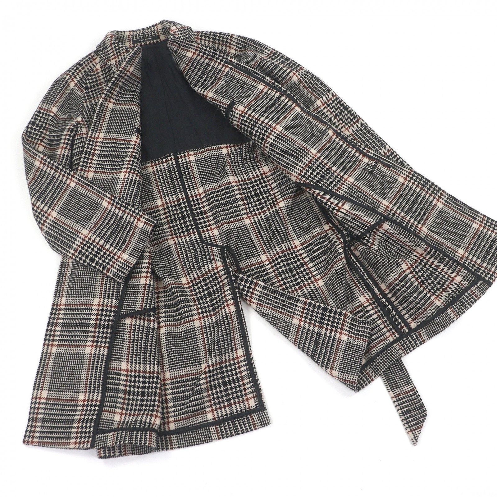 Other Other TAGLIATORE Glen Check Pattern Wool Coat Textile Outerwear DUTY FREE for USA Size ONE SIZE - 3 Thumbnail