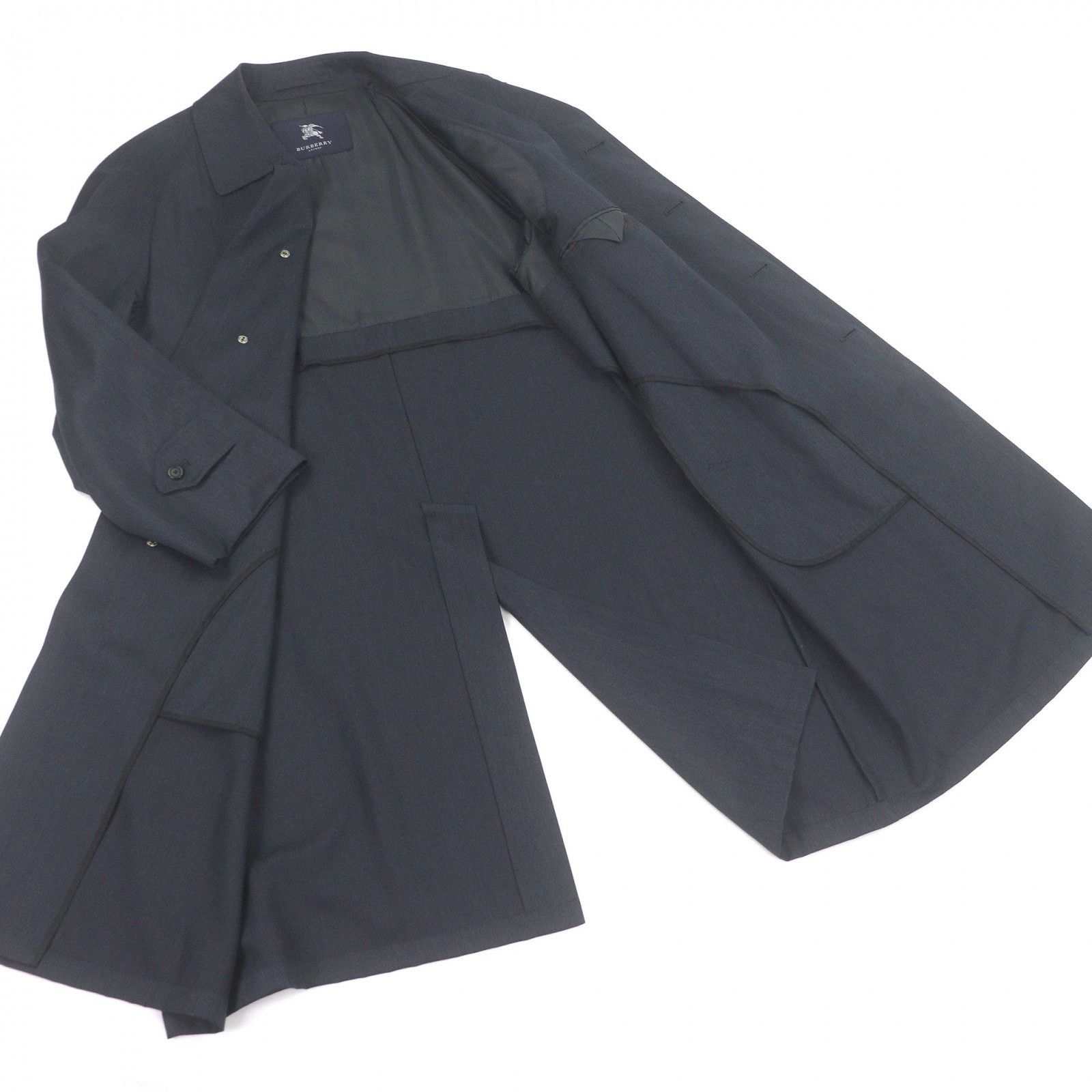 Burberry Burberry Burberry London Wool Silk Cashmere Coat Textile Outerwear DUTY FREE for USA Size ONE SIZE - 3 Thumbnail