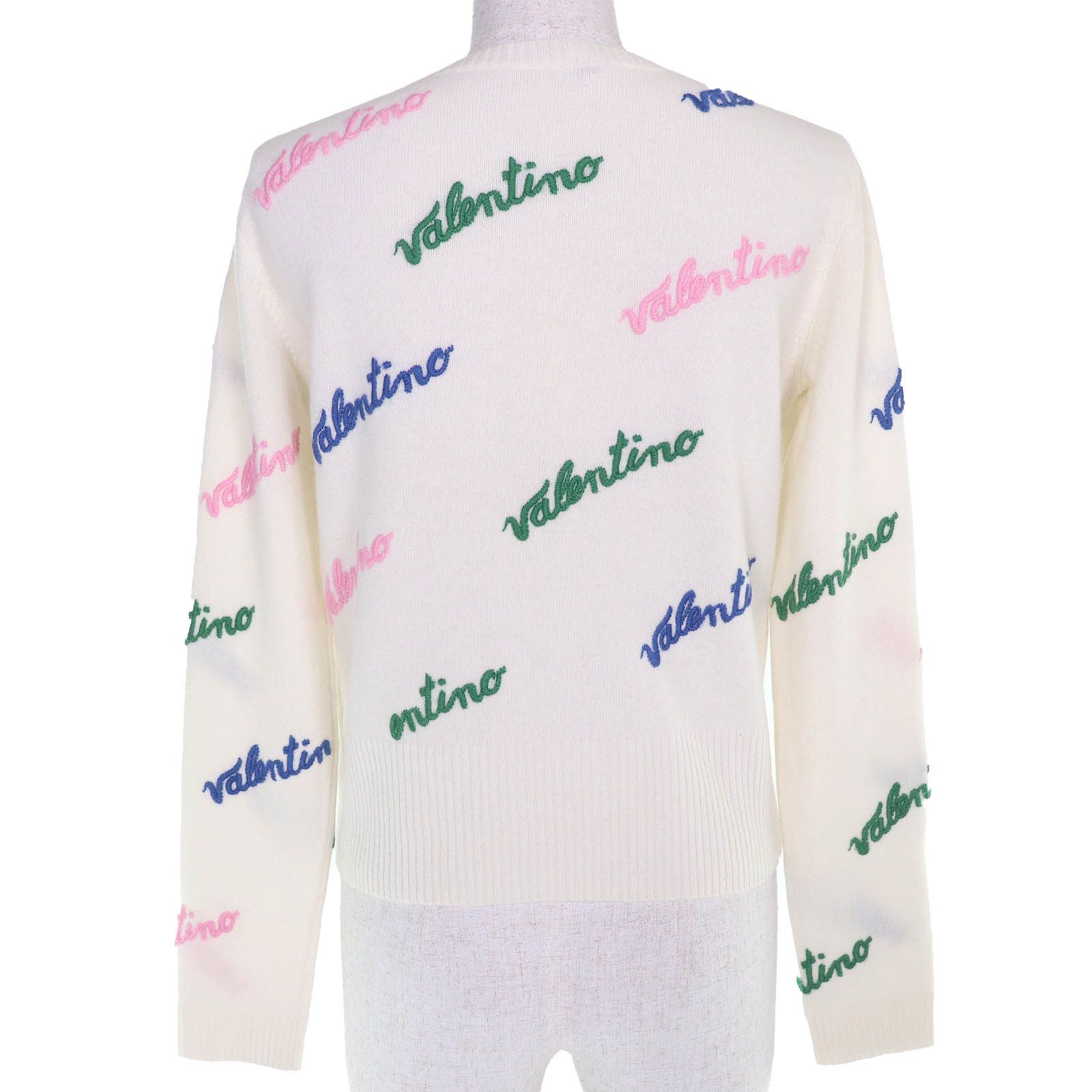 Valentino Valentino Valentino Logo embroidered Wool Cashmere Knit Sweater Textile Tops RB3KC00STXM DUTY FREE for USA Size ONE SIZE - 3 Thumbnail