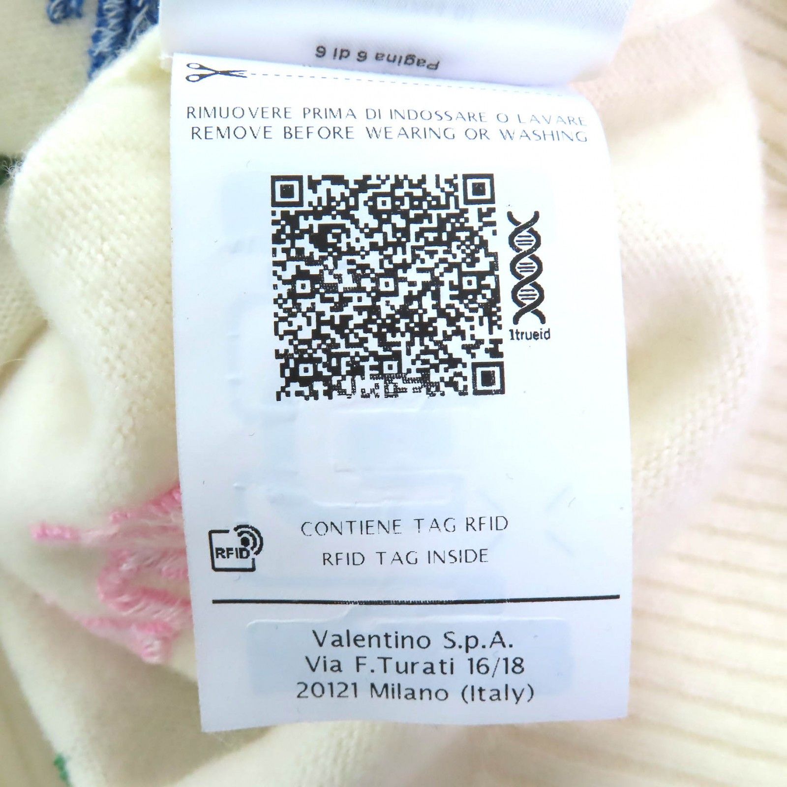 Valentino Valentino Valentino Logo embroidered Wool Cashmere Knit Sweater Textile Tops RB3KC00STXM DUTY FREE for USA Size ONE SIZE - 11 Thumbnail