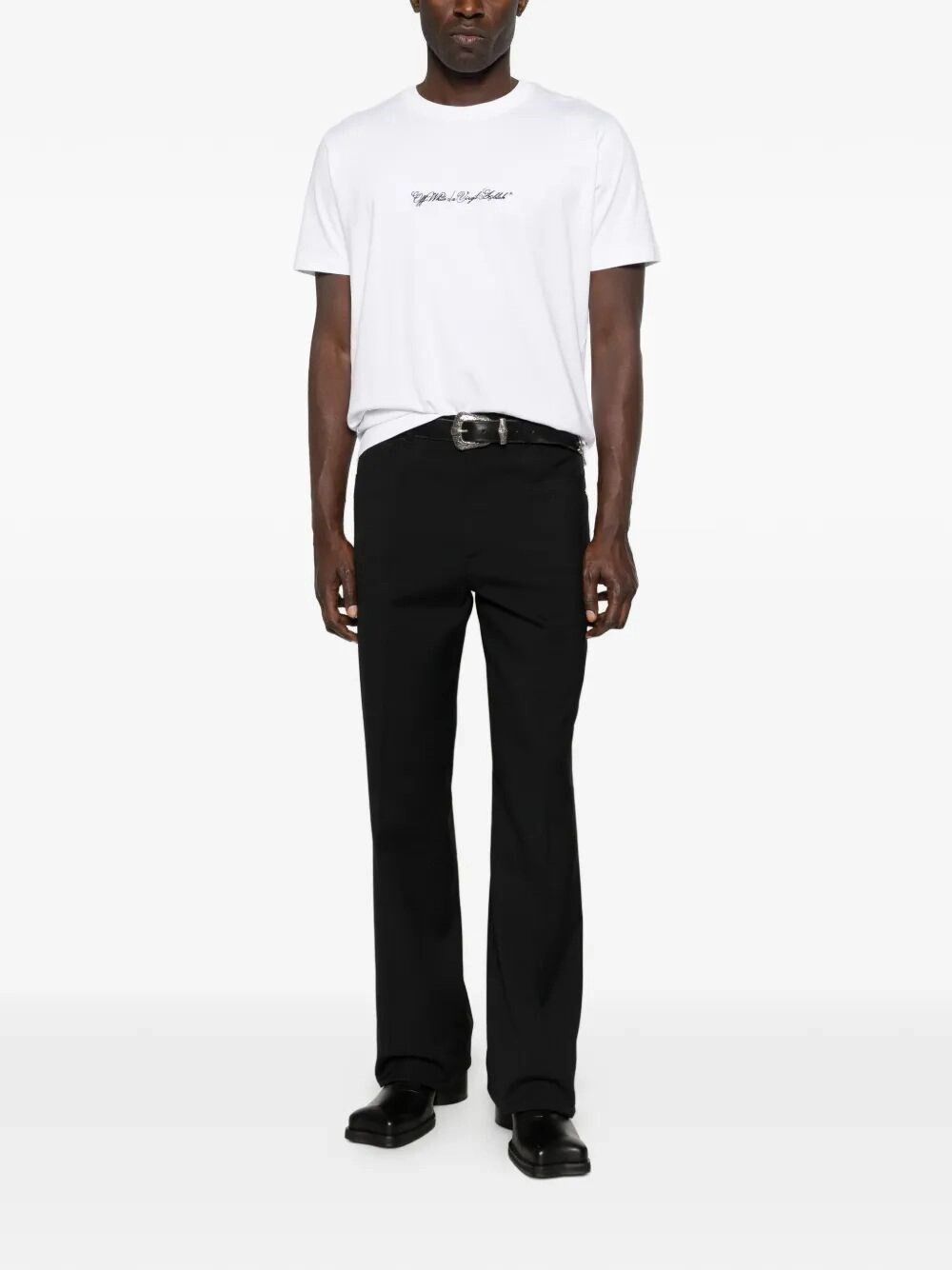 Off-White `Script Arrow` Short Sleeve Slim T-Shirt Size US XL / EU 56 / 4 - 2 Thumbnail