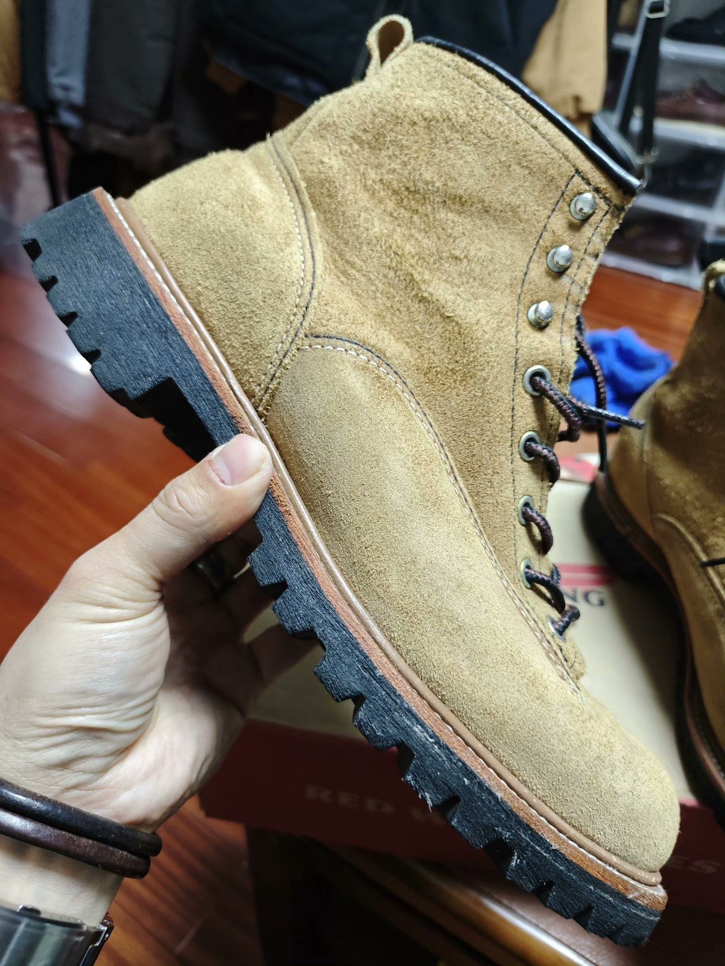 Red Wing Red Wing 2937 Suede Work Boot Size US 9.5 / EU 42-43 - 5 Thumbnail