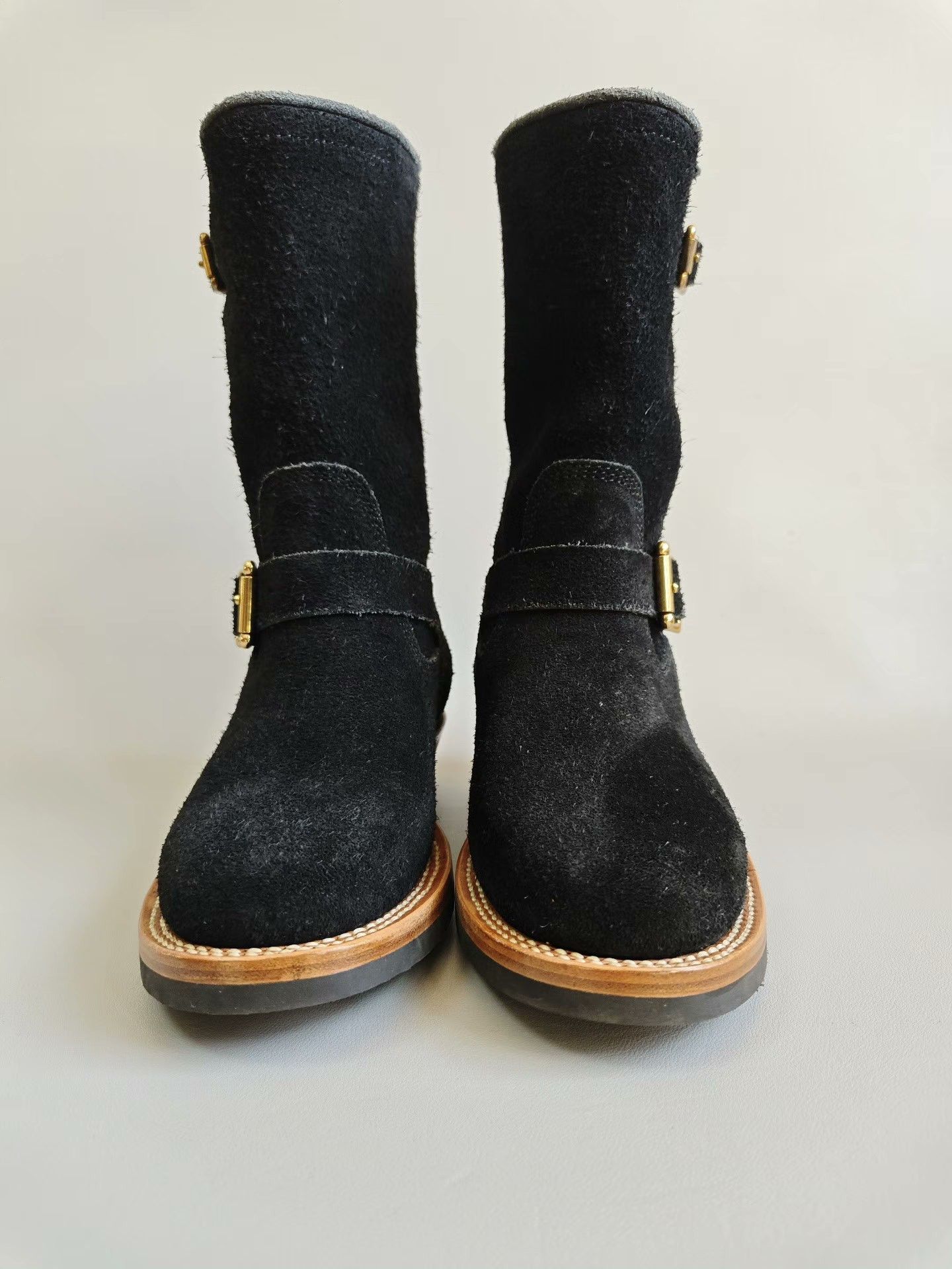 Left Hand Master Zuo Handmade Black Engineer Boots Size US 7 / EU 40 - 2 Thumbnail