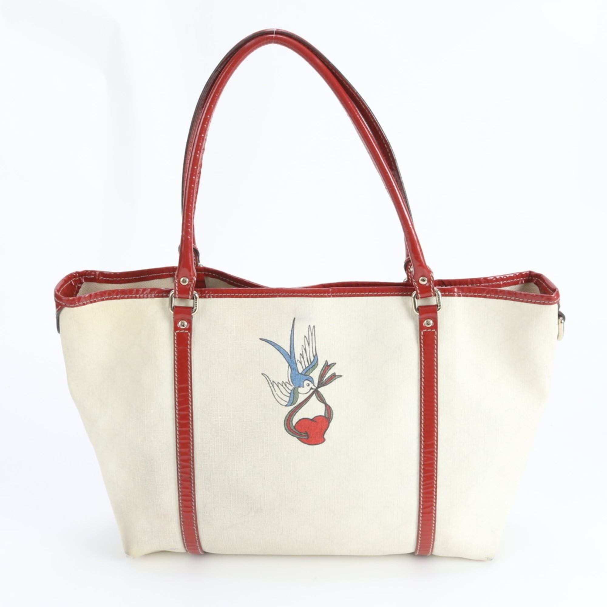 Gucci Gucci GG Supreme Tattoo Heart 197953 Leather Tote Bag Shoulder Handbag for Women Size ONE SIZE - 3 Thumbnail