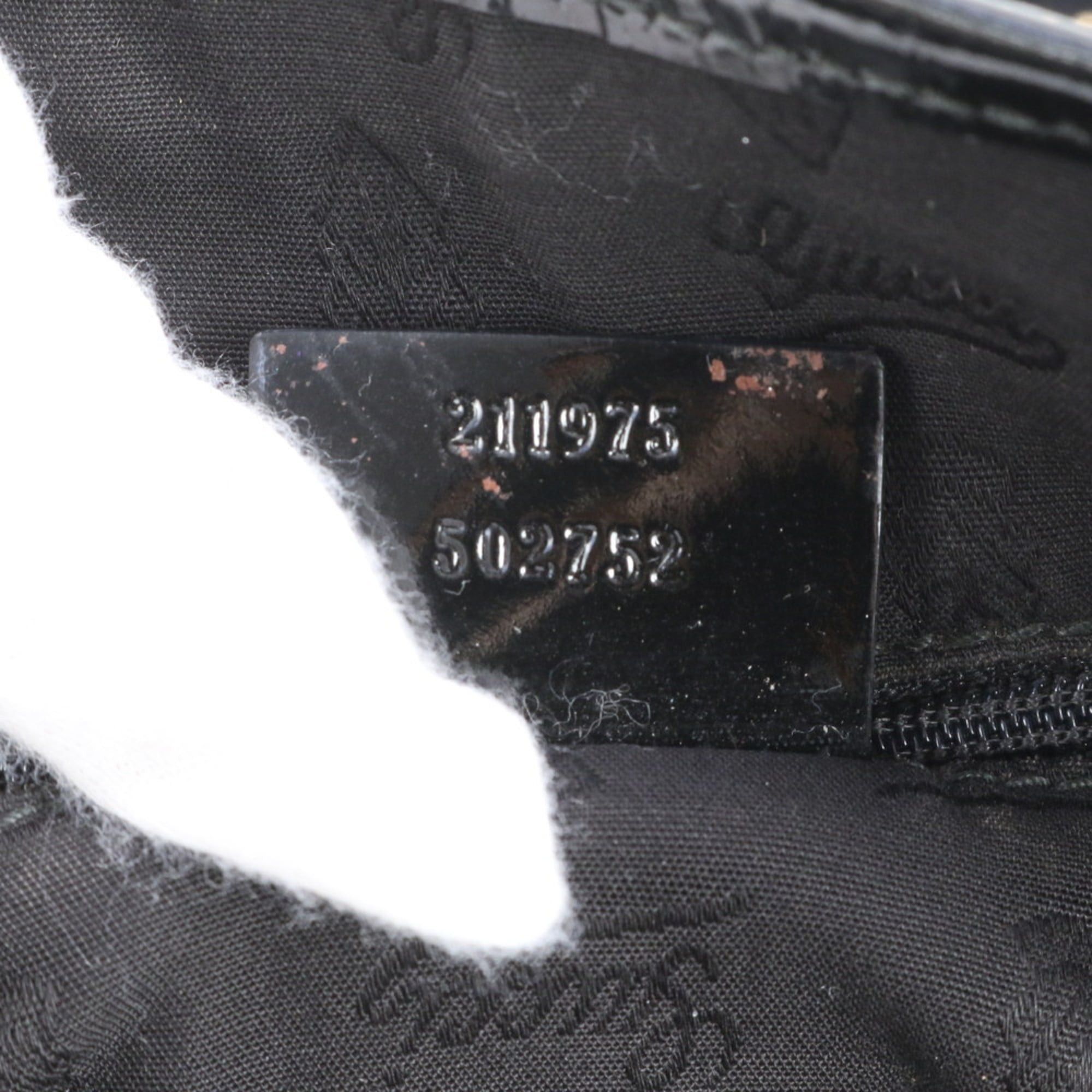 Gucci Gucci GG Canvas Jolie 211975 Leather Tote Bag Shoulder Black Women's Size ONE SIZE - 10 Thumbnail