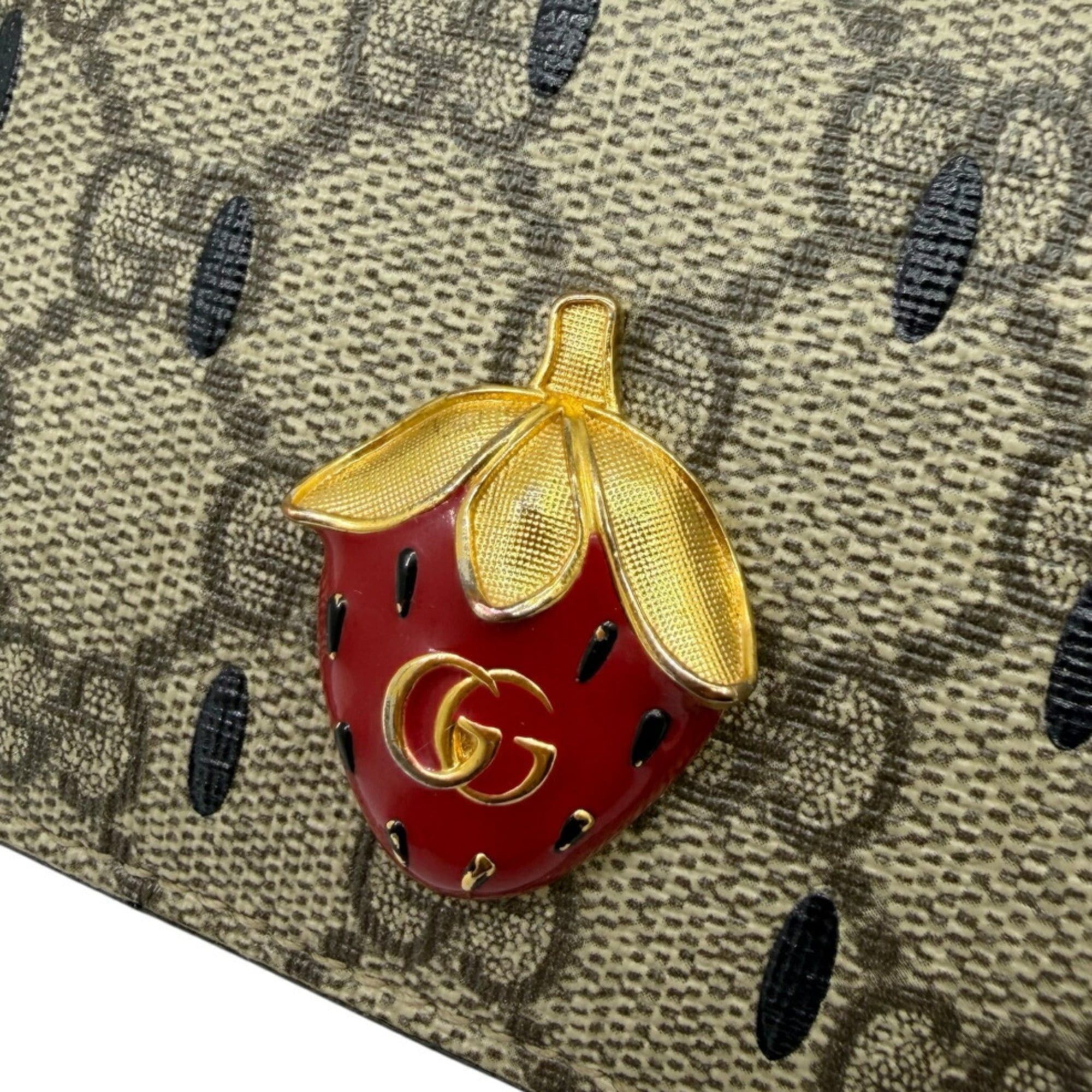 Gucci GUCCI GG Stream Compact Wallet, Strawberry Beige, 726247, for Men and Women Size ONE SIZE - 6 Thumbnail