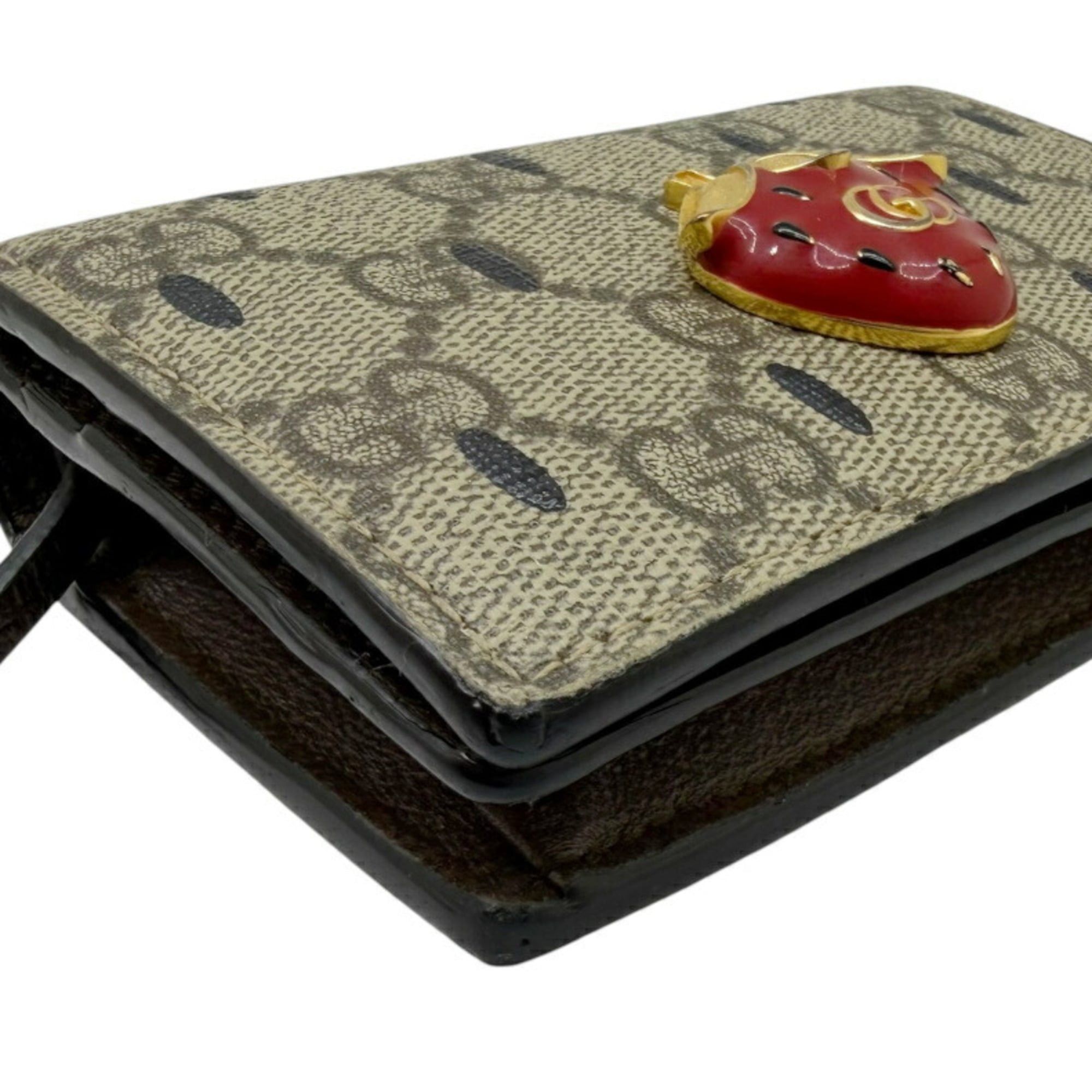 Gucci GUCCI GG Stream Compact Wallet, Strawberry Beige, 726247, for Men and Women Size ONE SIZE - 10 Thumbnail