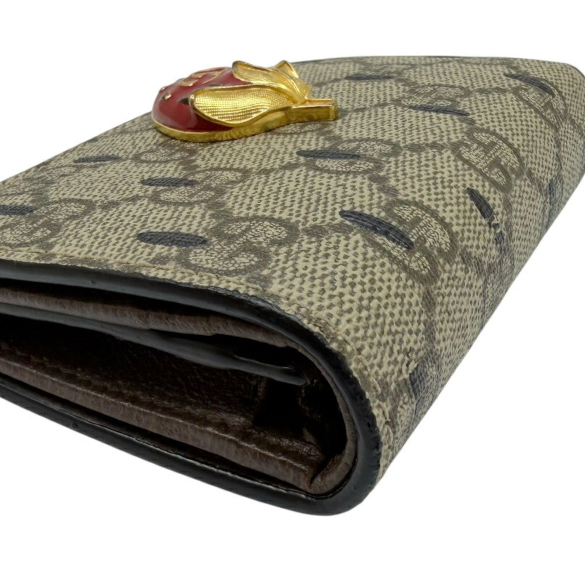 Gucci GUCCI GG Stream Compact Wallet, Strawberry Beige, 726247, for Men and Women Size ONE SIZE - 8 Thumbnail