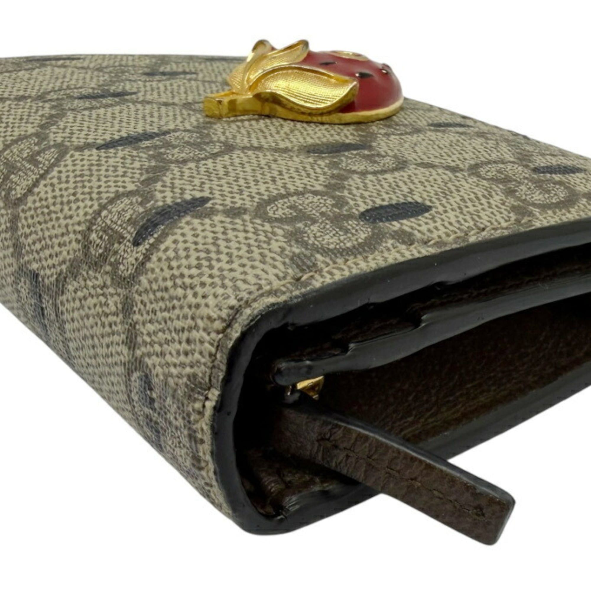 Gucci GUCCI GG Stream Compact Wallet, Strawberry Beige, 726247, for Men and Women Size ONE SIZE - 9 Thumbnail