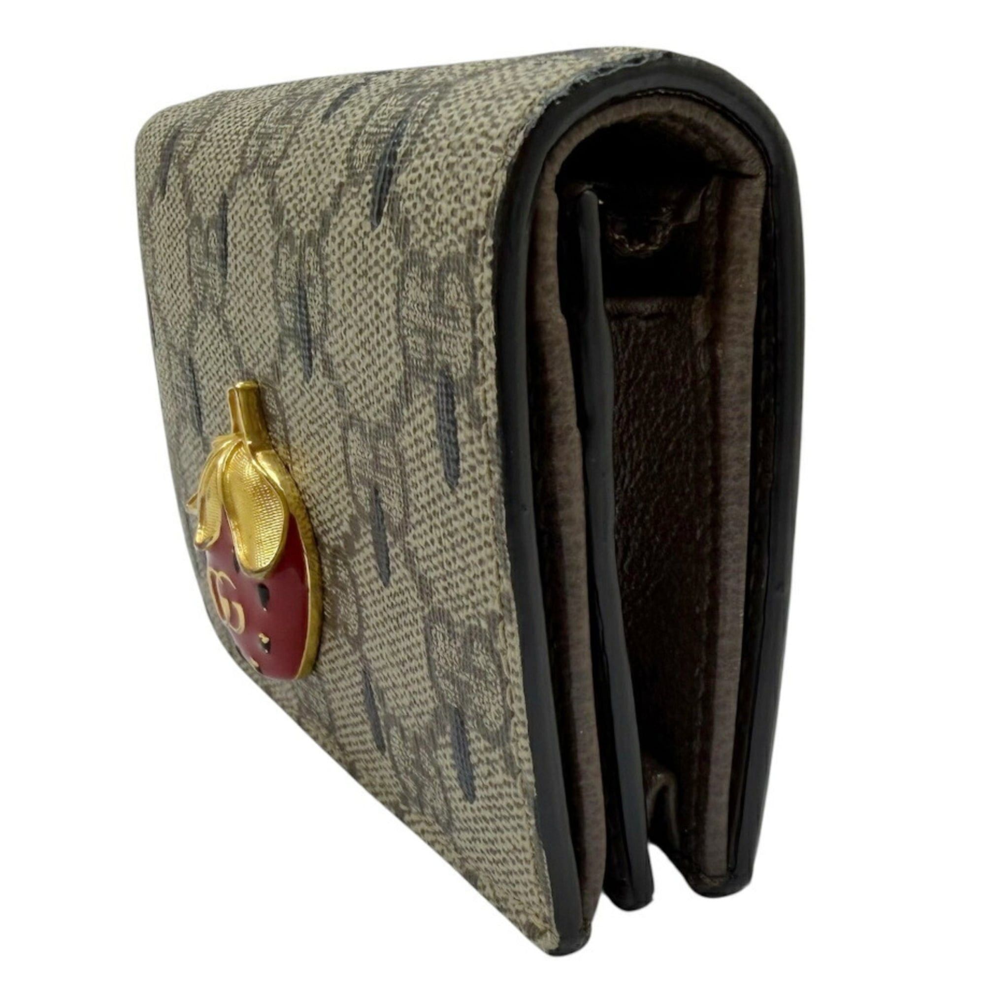 Gucci GUCCI GG Stream Compact Wallet, Strawberry Beige, 726247, for Men and Women Size ONE SIZE - 3 Thumbnail