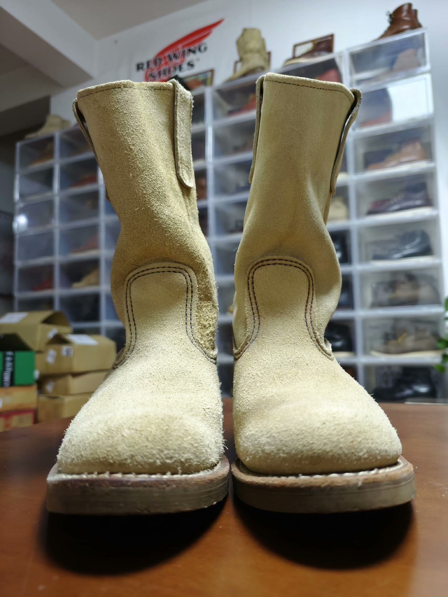 Red Wing Red Wing 8156 Western Suede Engineer Boots Size US 6 / EU 39 - 3 Thumbnail