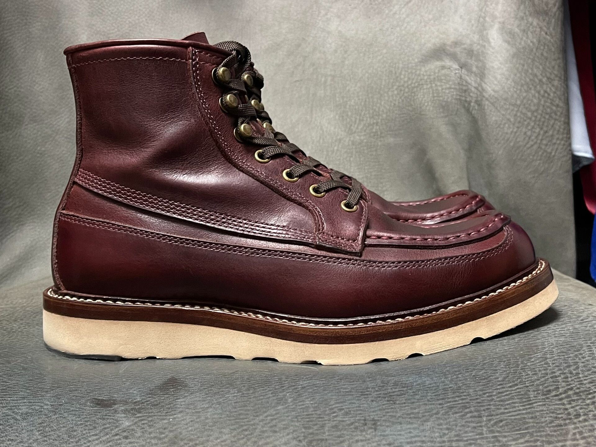 Meister Left Master Custom Burgundy Leather Shoes Size US 9 / EU 42 - 3 Thumbnail