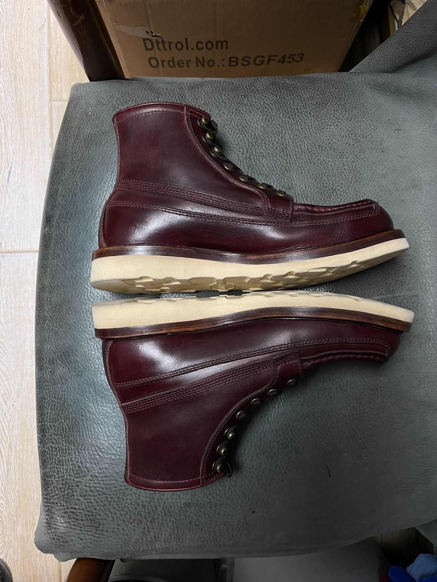 Meister Left Master Custom Burgundy Leather Shoes Size US 9 / EU 42 - 4 Thumbnail