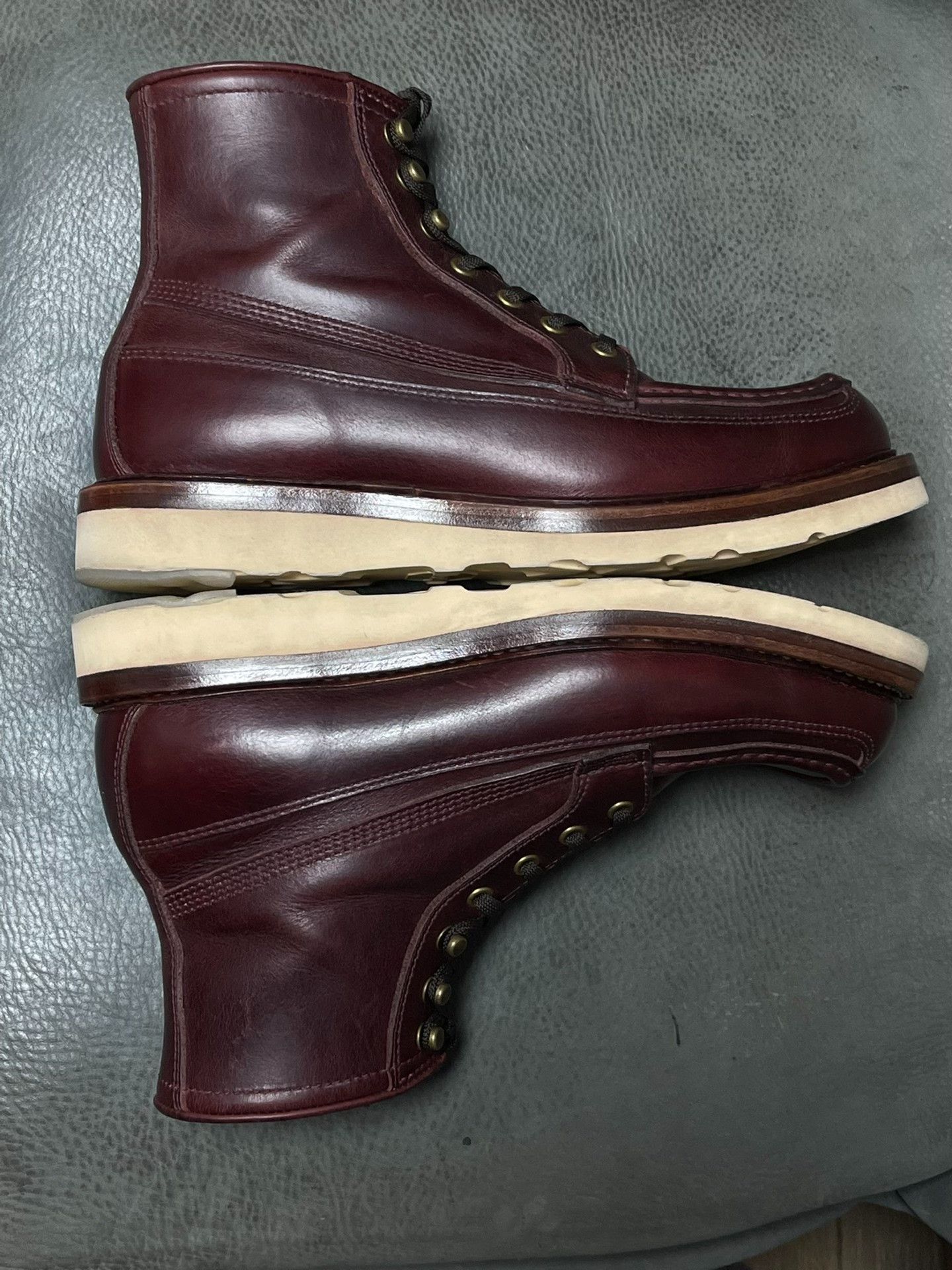 Meister Left Master Custom Burgundy Leather Shoes Size US 9 / EU 42 - 5 Thumbnail