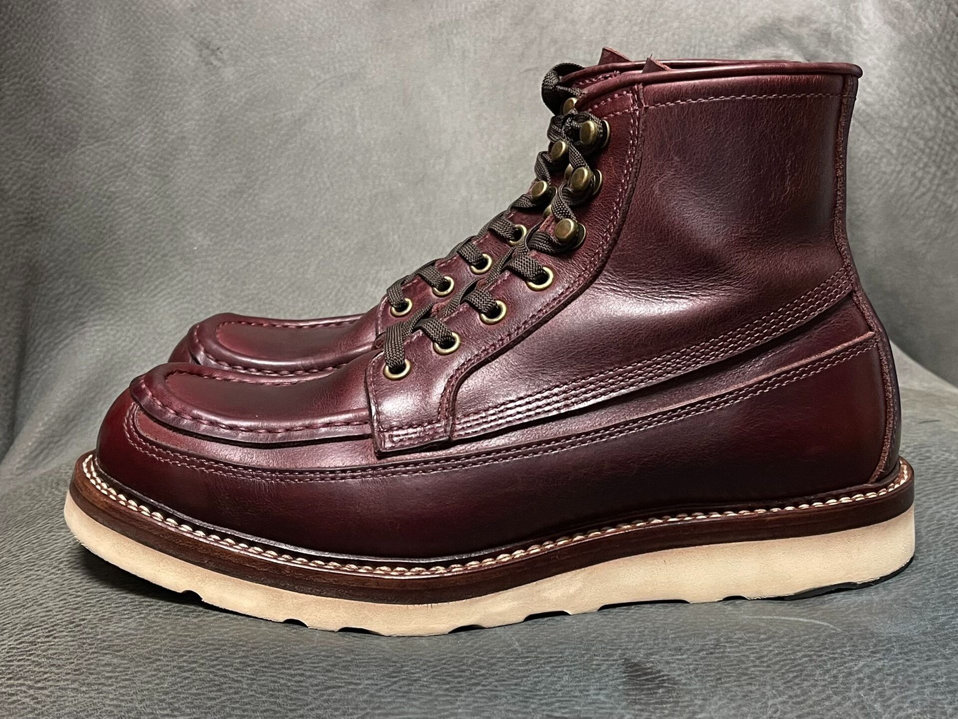 Meister Left Master Custom Burgundy Leather Shoes Size US 9 / EU 42 - 2 Thumbnail