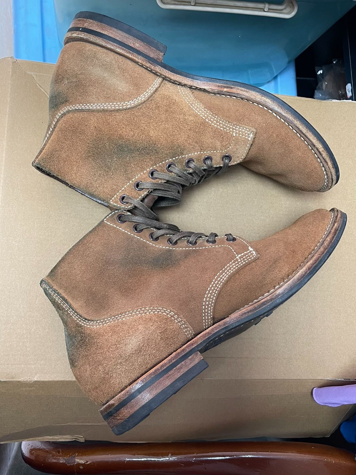 Viberg Viberg Horween CXL Suede Boots Size US 10 / EU 43 - 6 Thumbnail