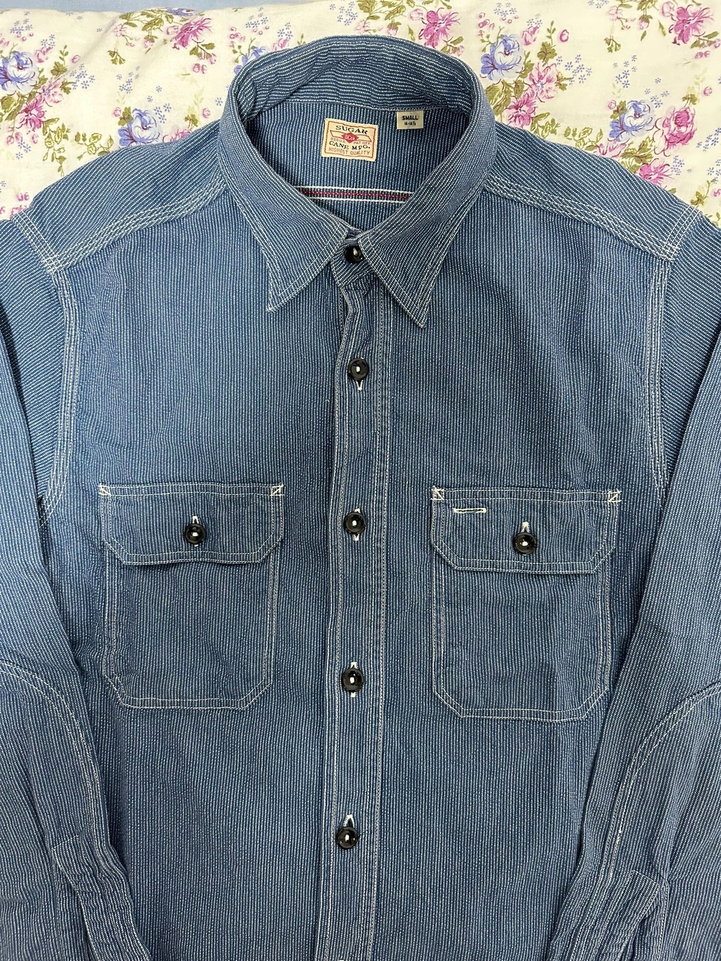 Sugar Cane Sugar Cane MFG. Pepper Salt Work Shirt Size US S / EU 44-46 / 1 - 3 Thumbnail