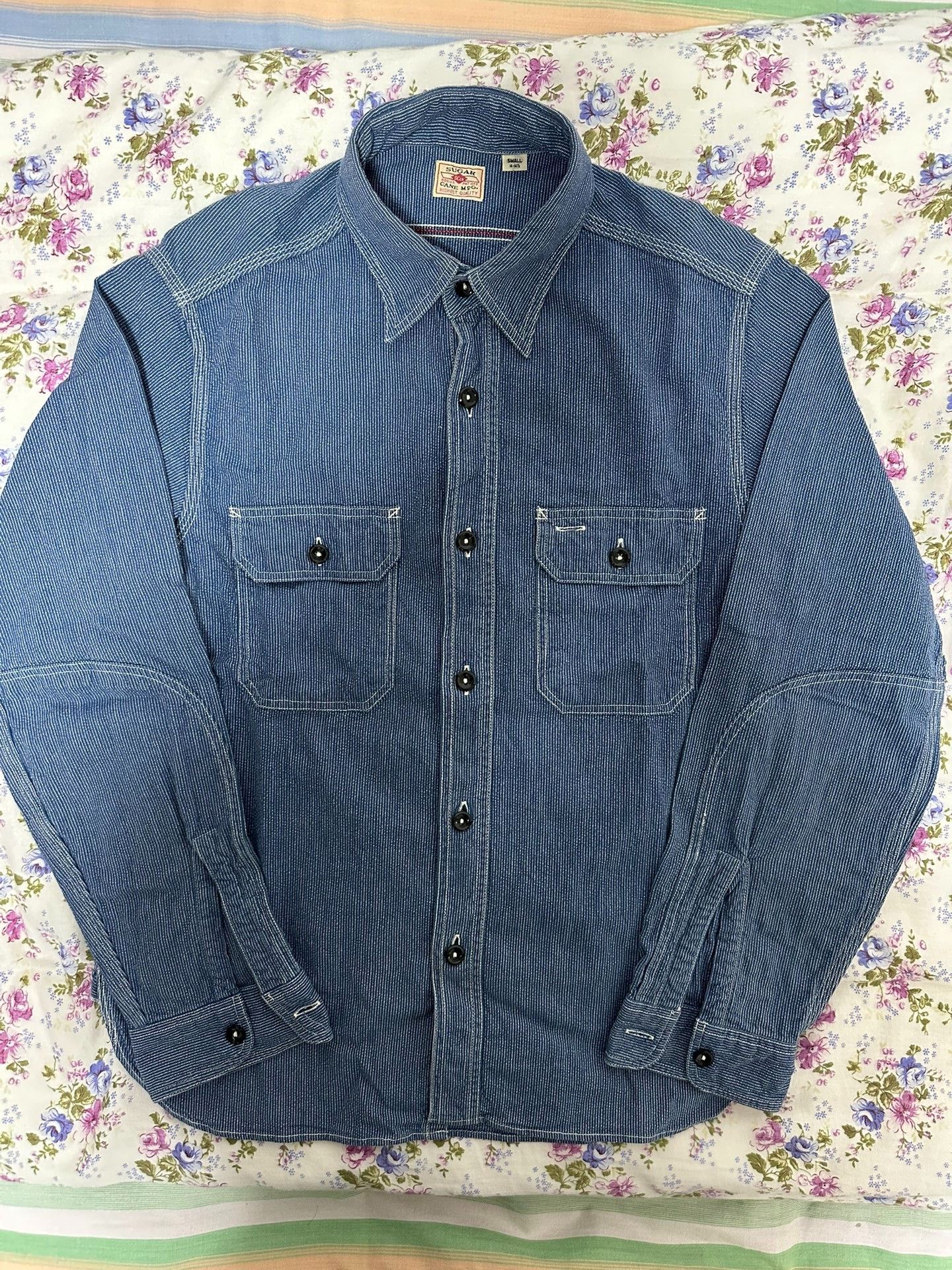 Sugar Cane Sugar Cane MFG. Pepper Salt Work Shirt Size US S / EU 44-46 / 1 - 2 Thumbnail