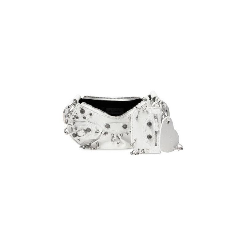 Balenciaga le cagole piercing shoulder bag xs in white Size US XS / EU 42 / 0 - 4 Thumbnail