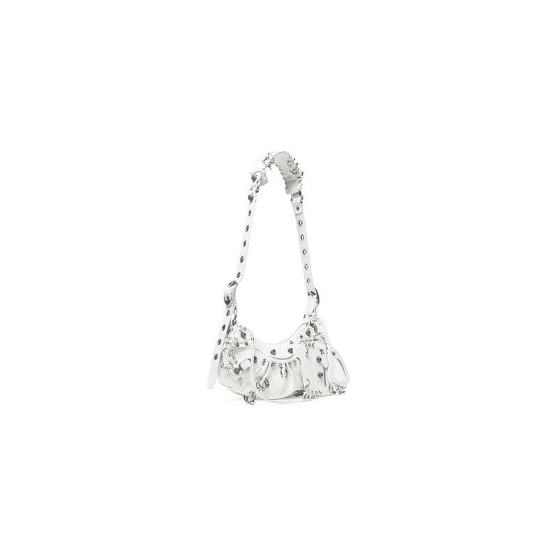 Balenciaga le cagole piercing shoulder bag xs in white Size US XS / EU 42 / 0 - 2 Thumbnail