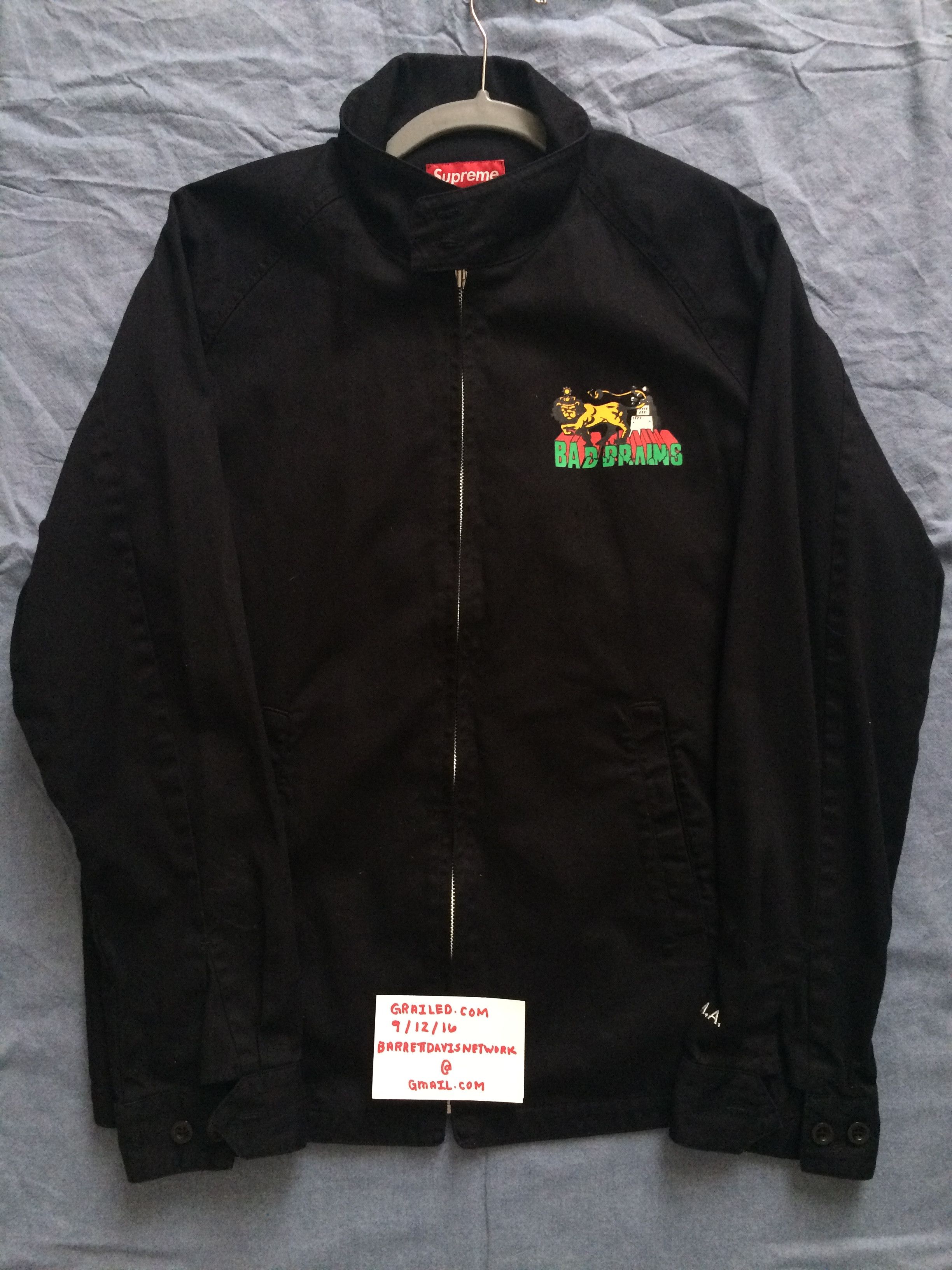 Supreme Supreme x Bad Brains Black Harrington Jacket | Grailed