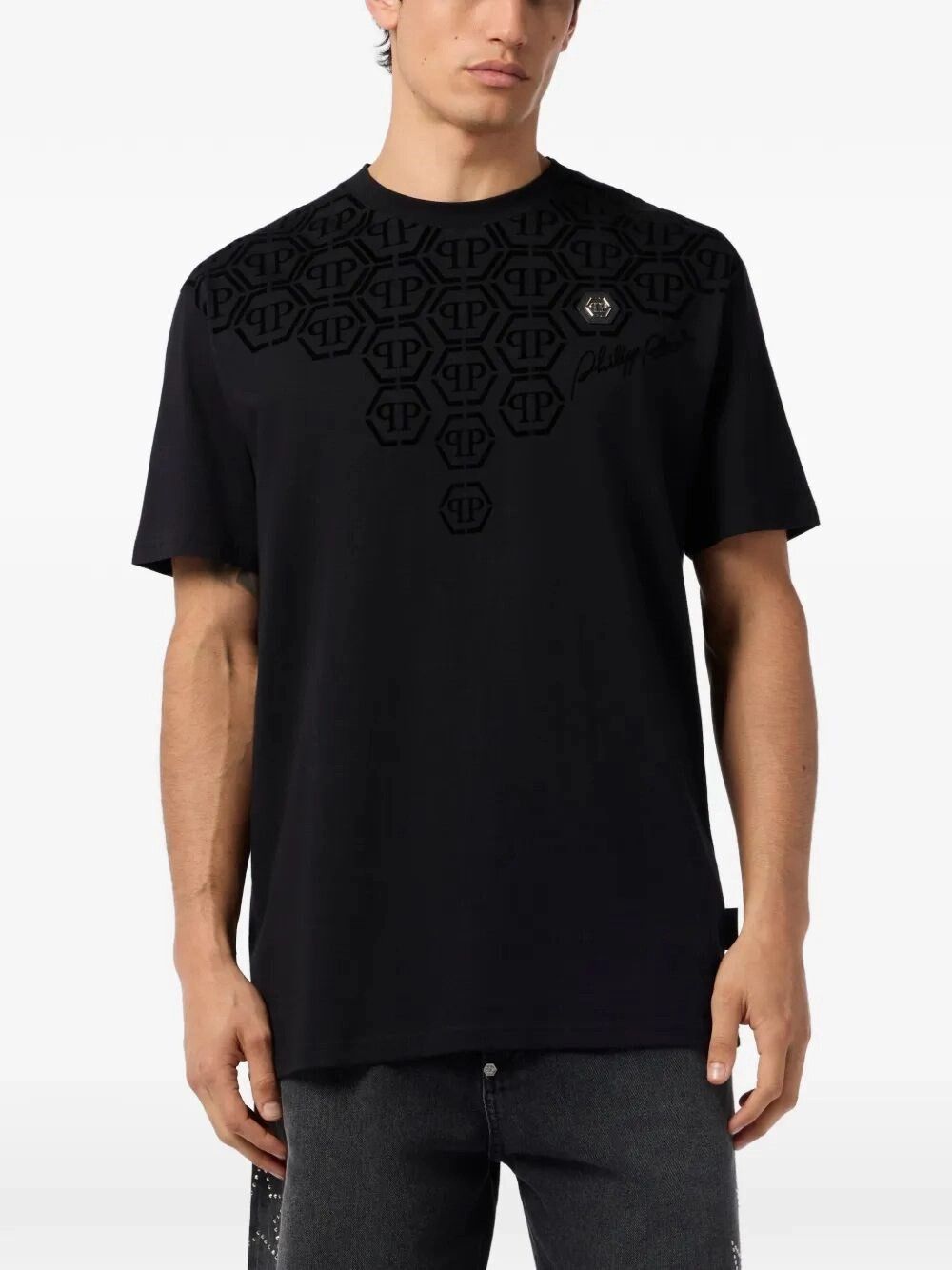 Philipp Plein Round-Neck T-Shirt Degrade Monogram Size US S / EU 44-46 / 1 - 3 Thumbnail