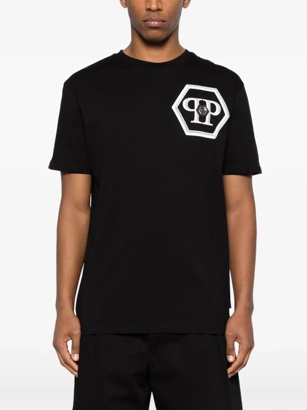 Philipp Plein Round Neck T-Shirt Lines Hexagon Size US XL / EU 56 / 4 - 5 Thumbnail