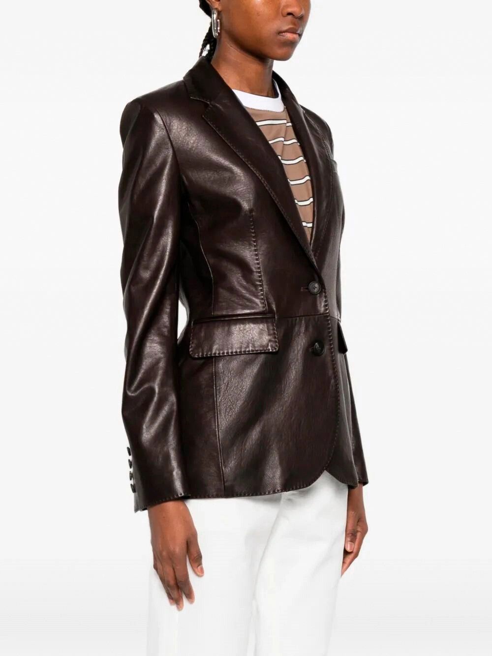 Tagliatore Leather Jacket Size L / US 10 / IT 46 - 3 Thumbnail