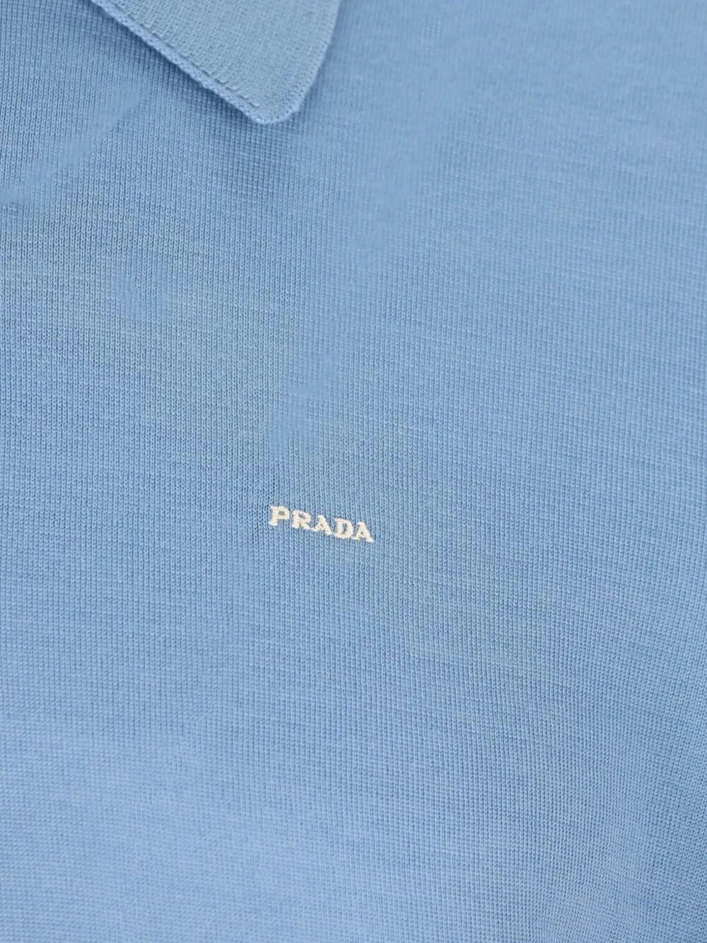 Prada Superfine Wool Polo Shirt Size US XL / EU 56 / 4 - 4 Thumbnail