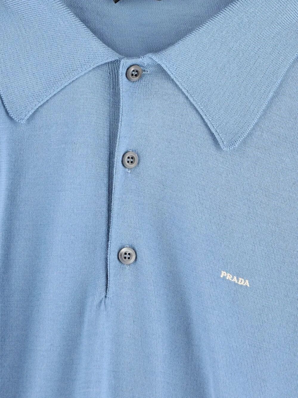 Prada Superfine Wool Polo Shirt Size US XL / EU 56 / 4 - 3 Thumbnail