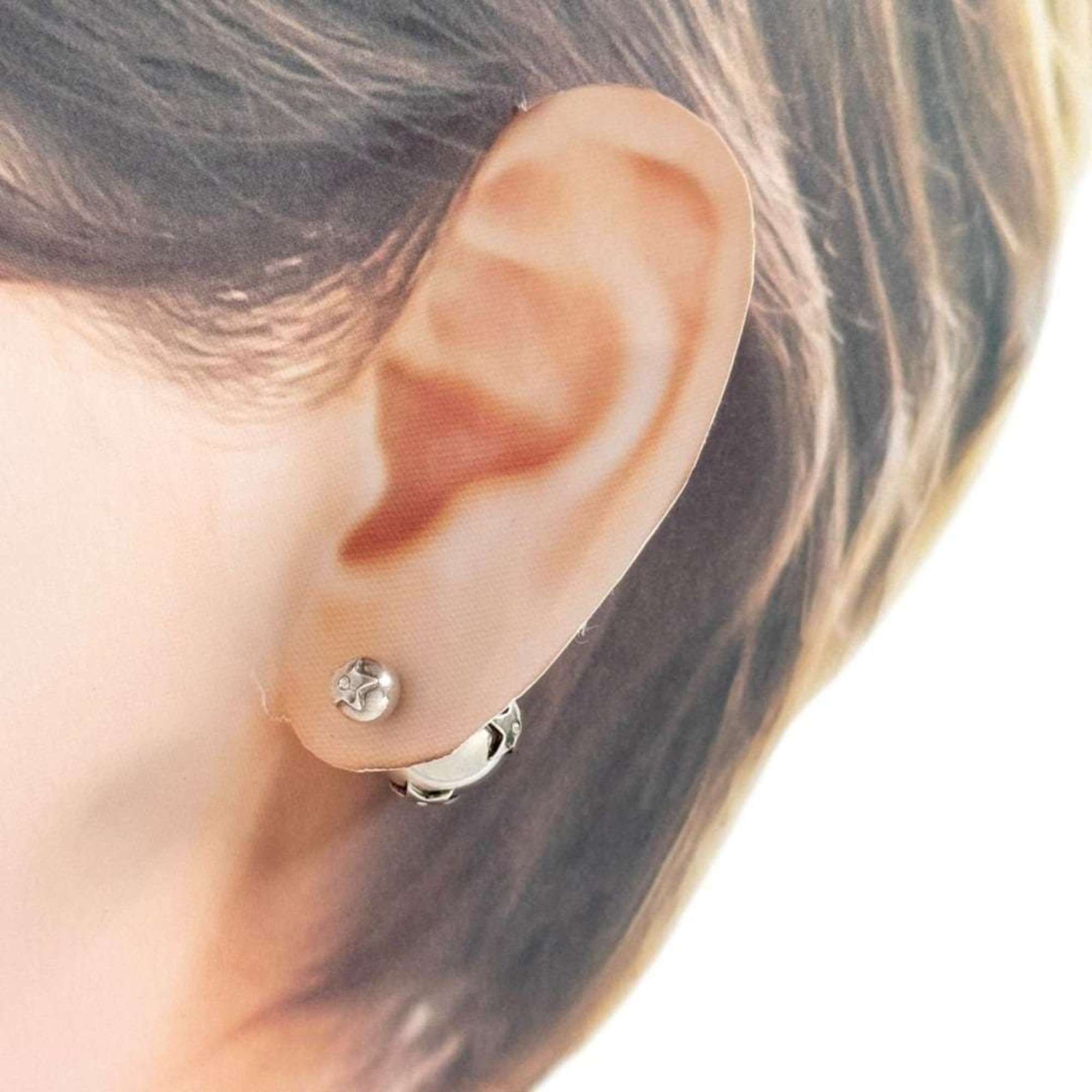 Dior Christian Dior Dior Men's Tribal Earrings in 925 Sterling Silver with Stars Size ONE SIZE - 10 Thumbnail